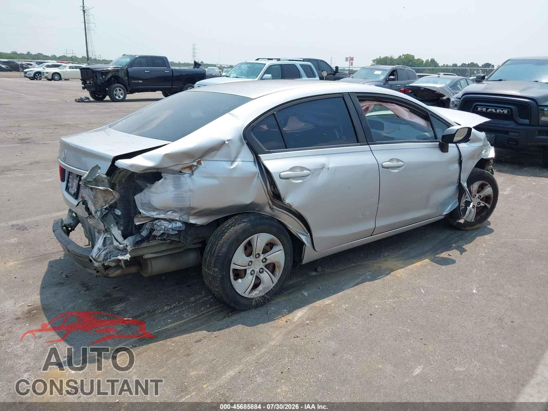 HONDA CIVIC 2013 - 19XFB2F53DE006648