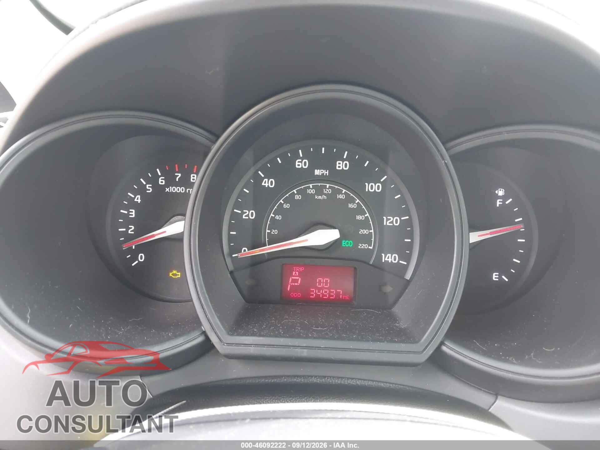 KIA RIO 2013 - KNADN5A37D6241465