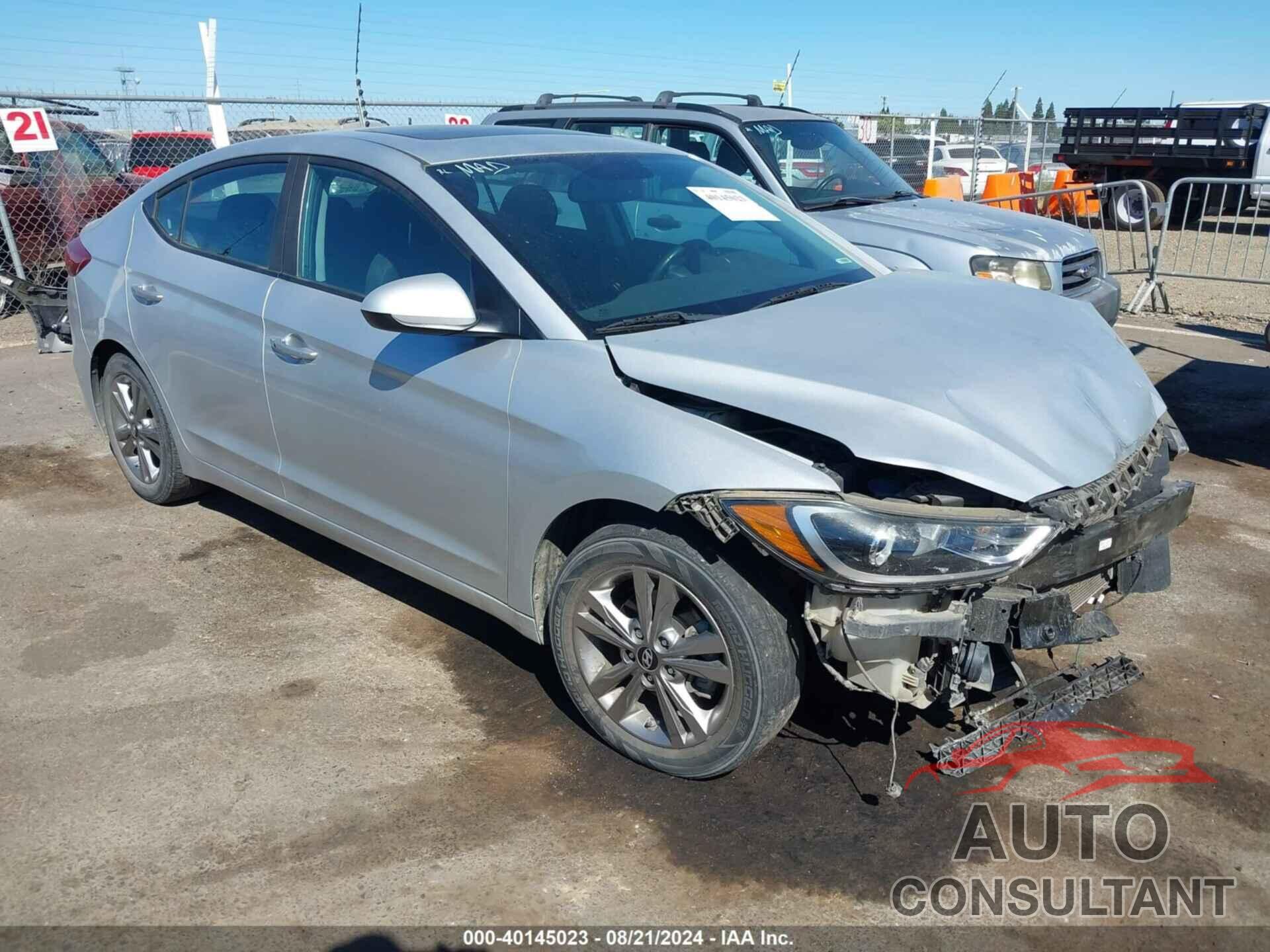 HYUNDAI ELANTRA 2018 - KMHD84LF9JU619882