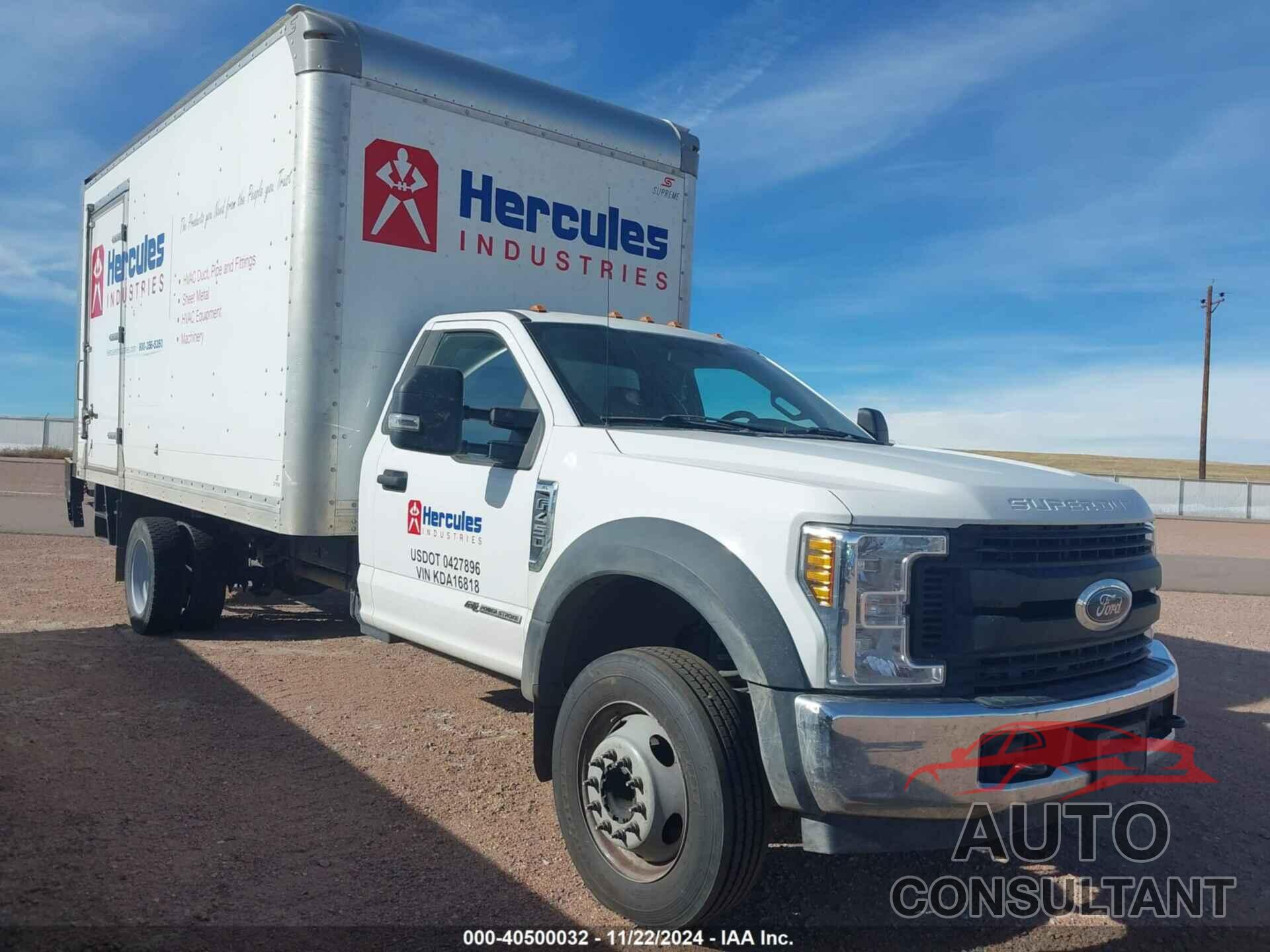 FORD F-450 CHASSIS 2019 - 1FDUF4GTXKDA16818