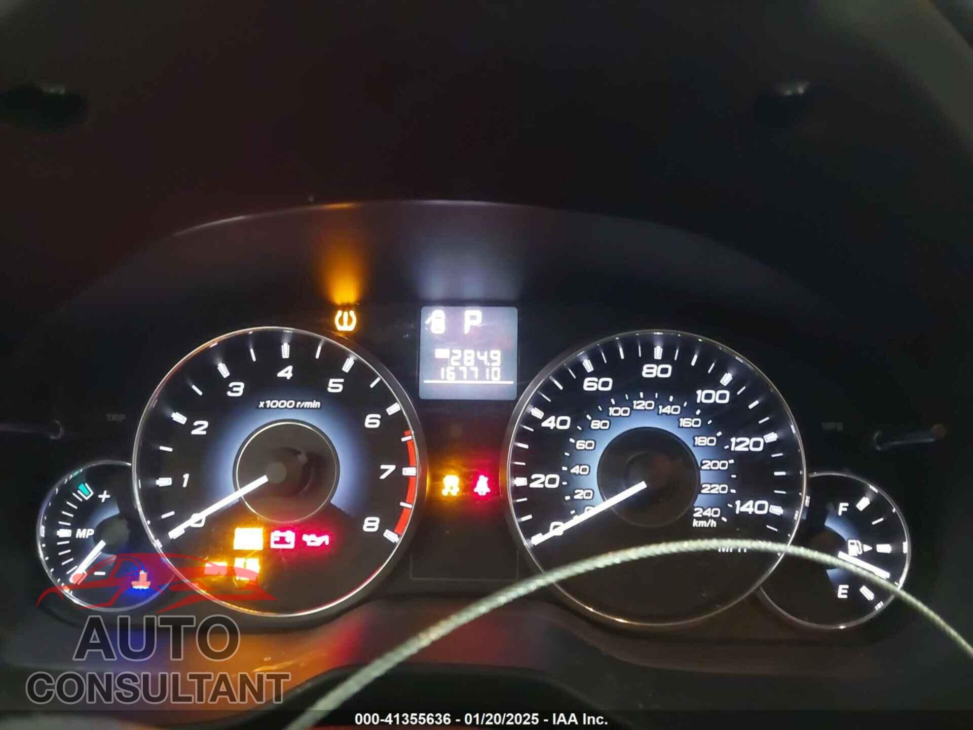 SUBARU OUTBACK 2012 - 4S4BRBHC6C3207435