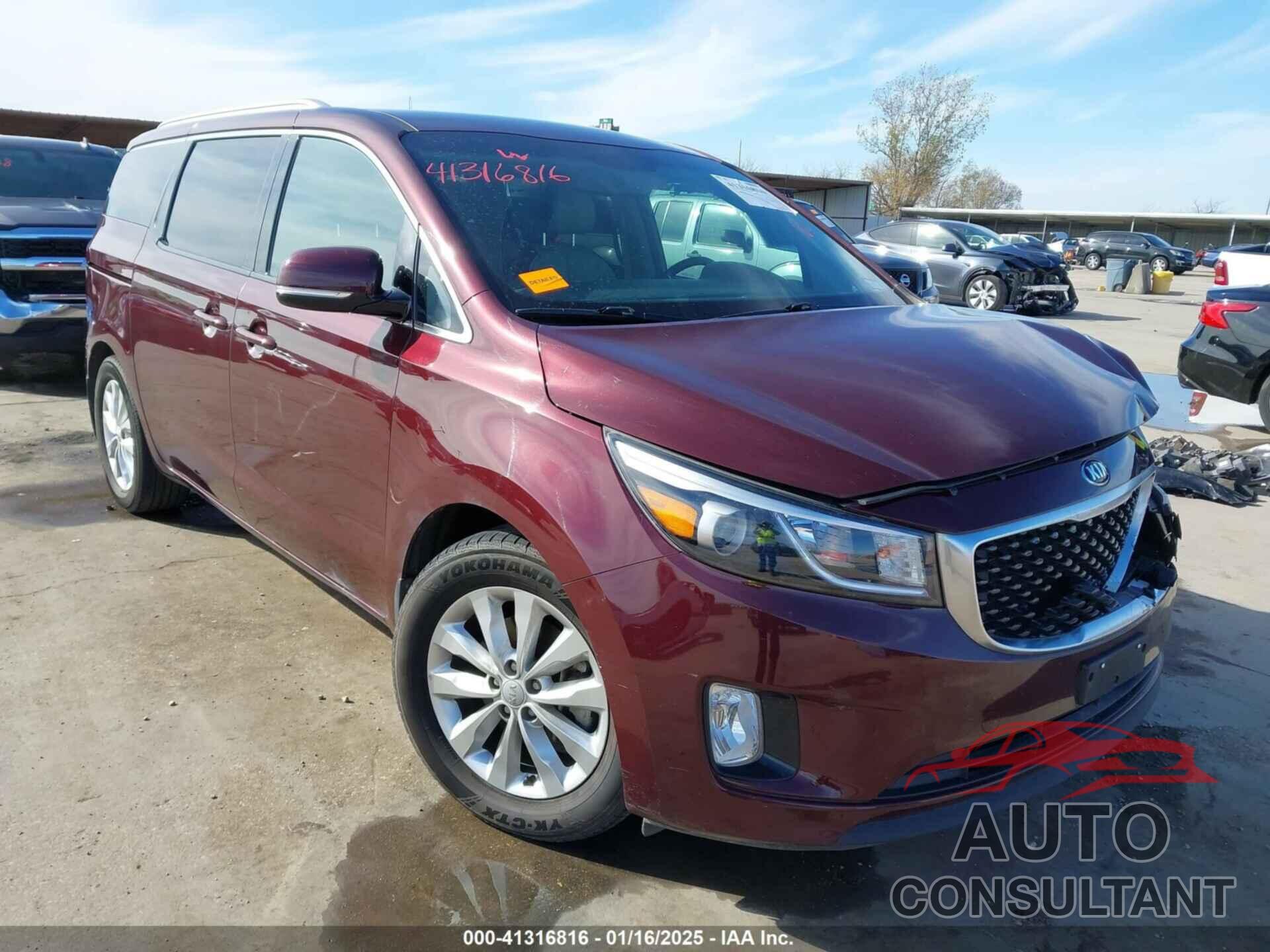 KIA SEDONA 2016 - KNDMC5C11G6210138