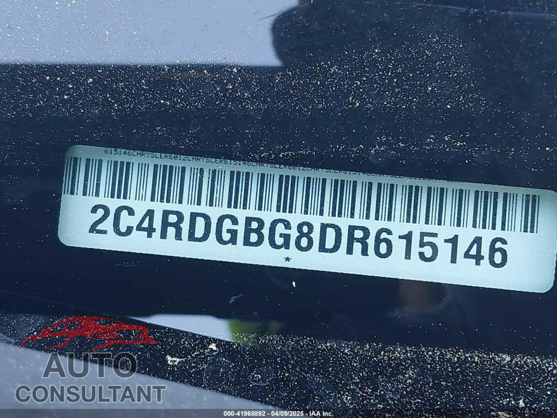 DODGE GRAND CARAVAN 2013 - 2C4RDGBG8DR615146