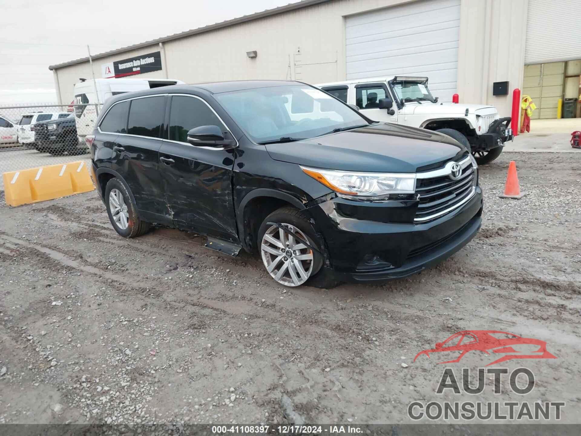 TOYOTA HIGHLANDER 2016 - 5TDZARFH1GS020531