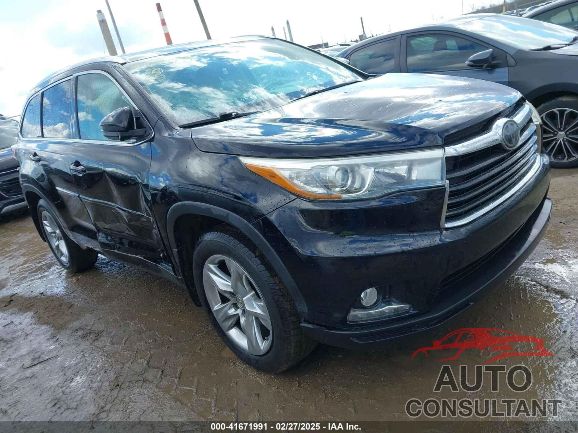 TOYOTA HIGHLANDER 2015 - 5TDDKRFH5FS174178