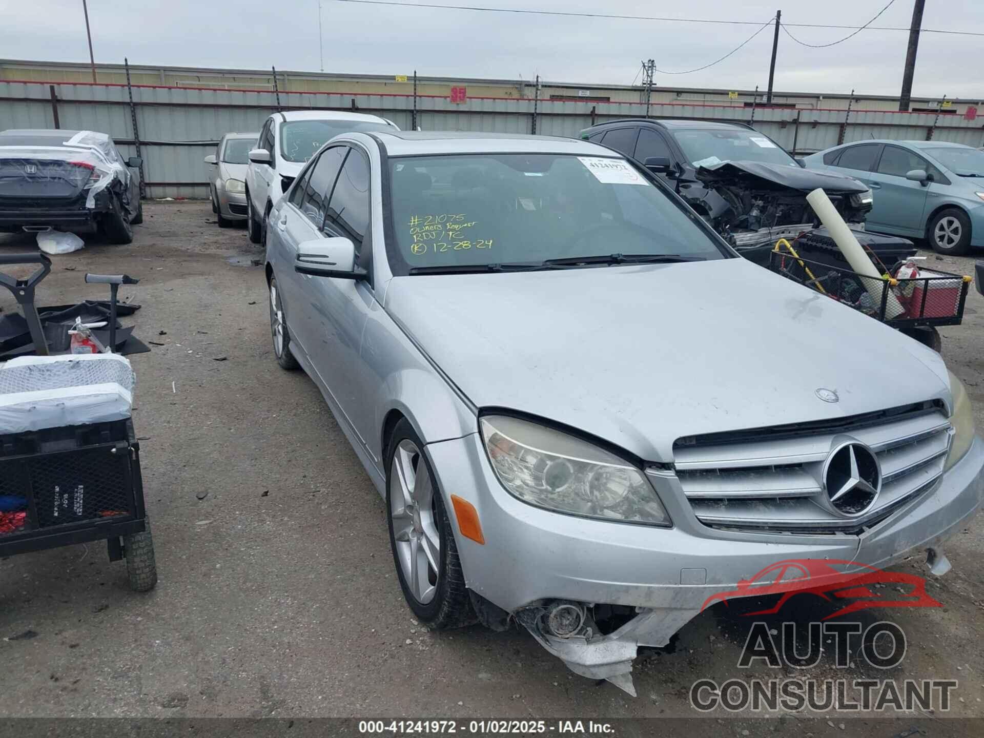 MERCEDES-BENZ C-CLASS 2010 - WDDGF8BB5AR126237