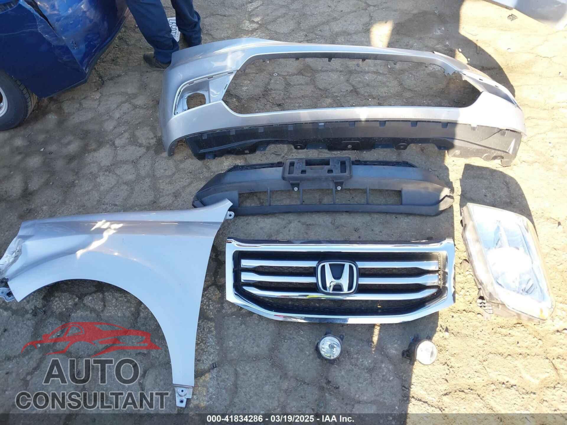 HONDA PILOT 2012 - 5FNYF3H58CB038956