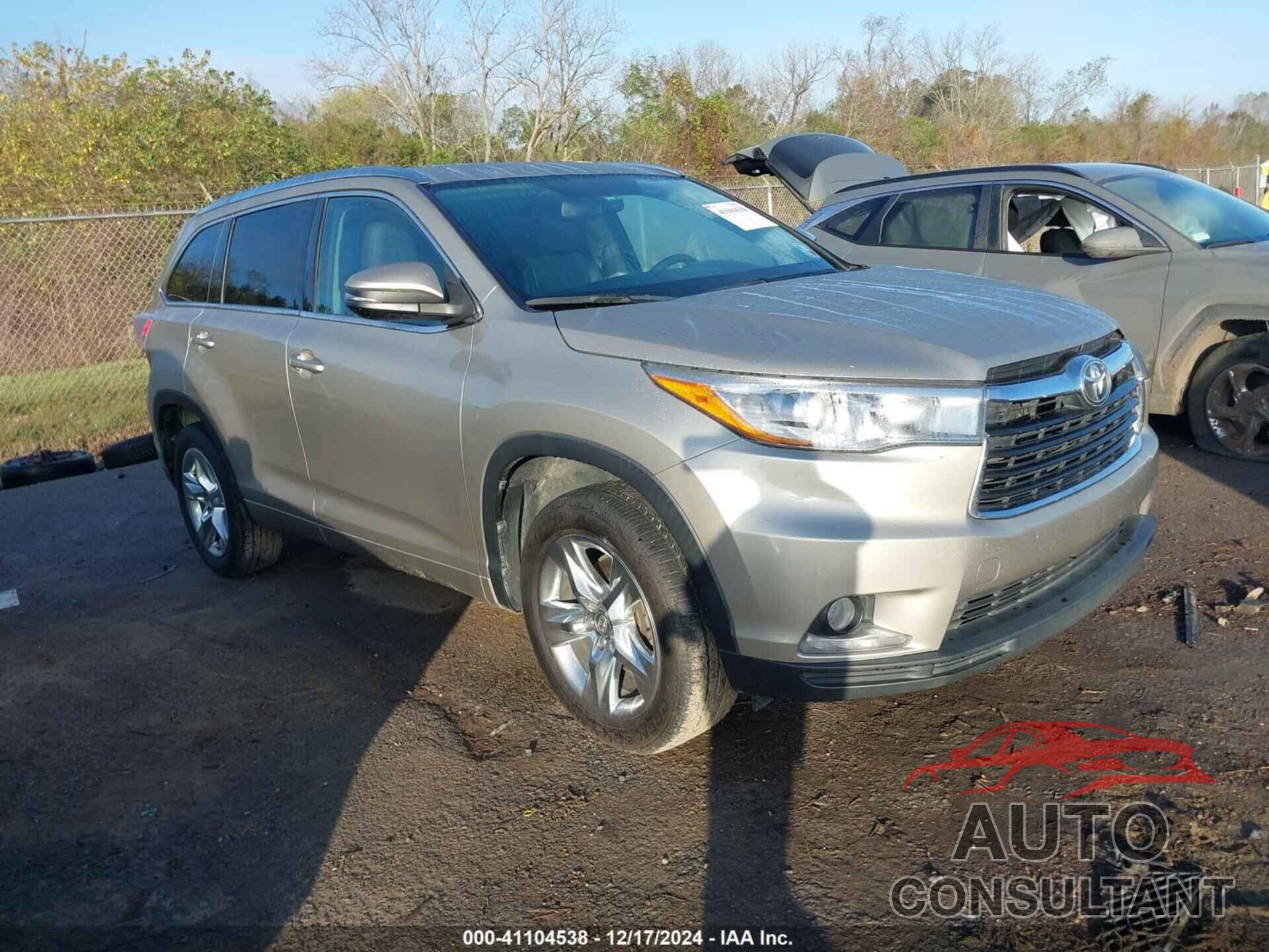 TOYOTA HIGHLANDER 2014 - 5TDYKRFHXES017777