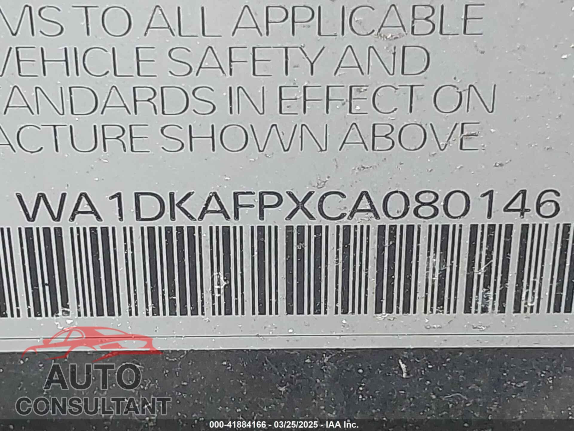 AUDI Q5 2012 - WA1DKAFPXCA080146