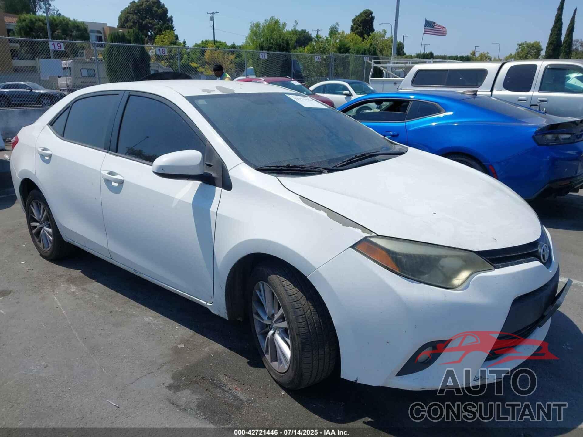 TOYOTA COROLLA 2014 - 5YFBURHE3EP070347