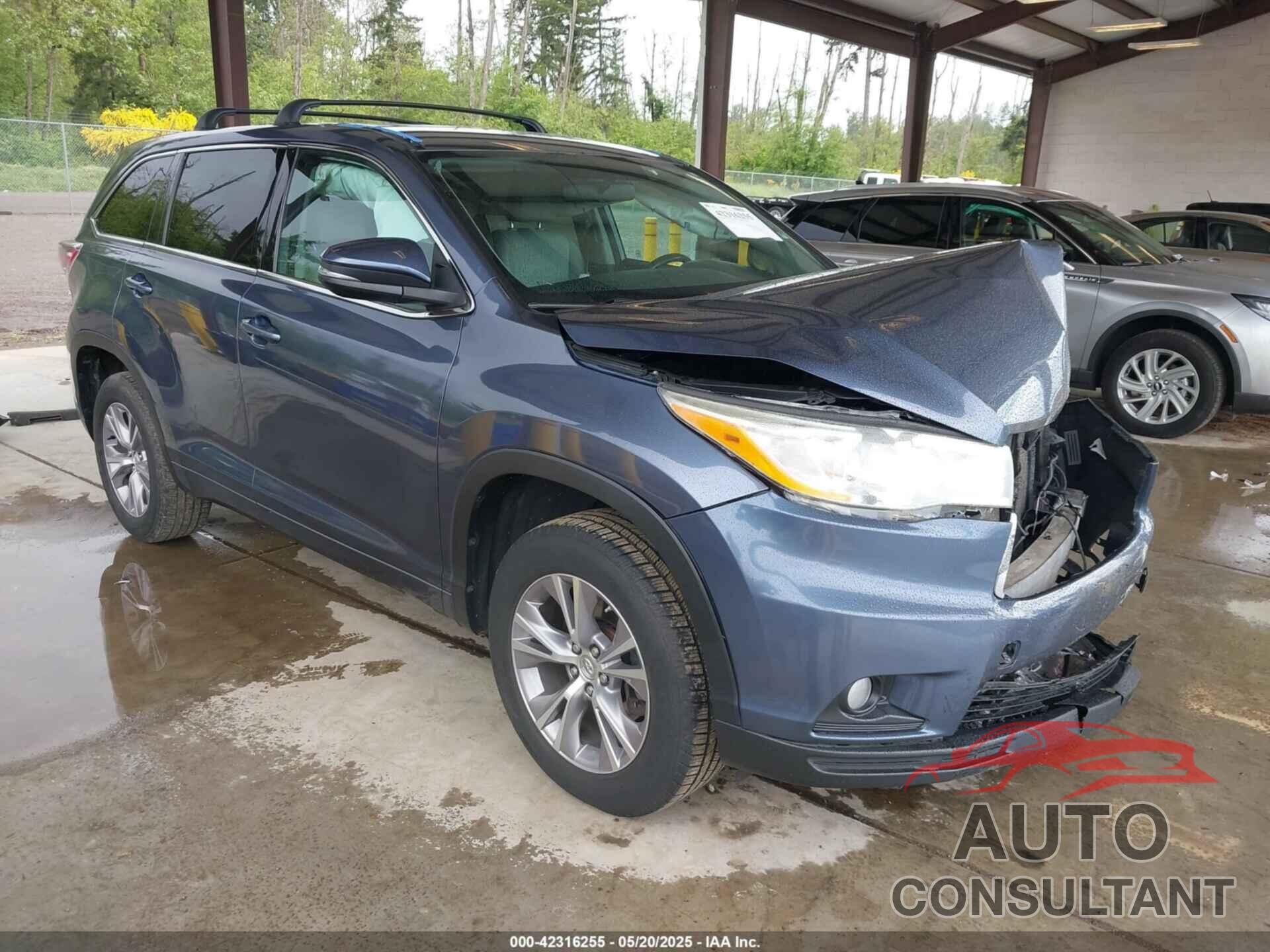 TOYOTA HIGHLANDER 2014 - 5TDZKRFH4ES021182
