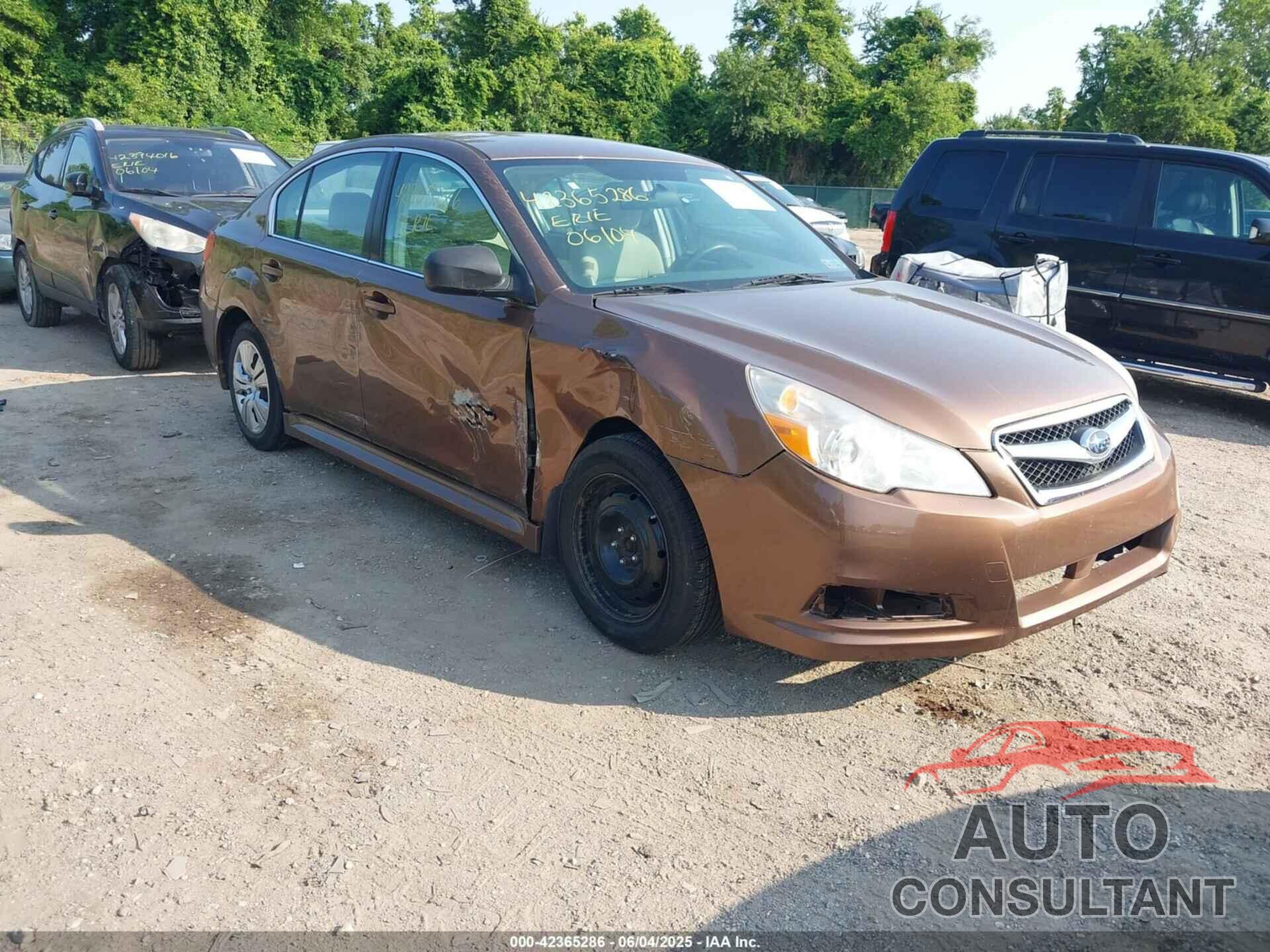 SUBARU LEGACY 2011 - 4S3BMBA60B3224298