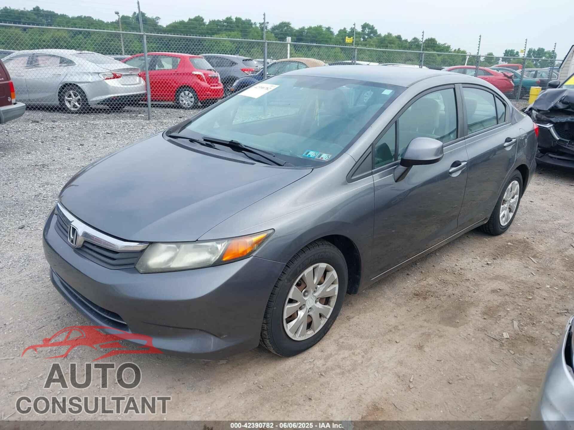 HONDA CIVIC 2012 - 19XFB2F52CE310892