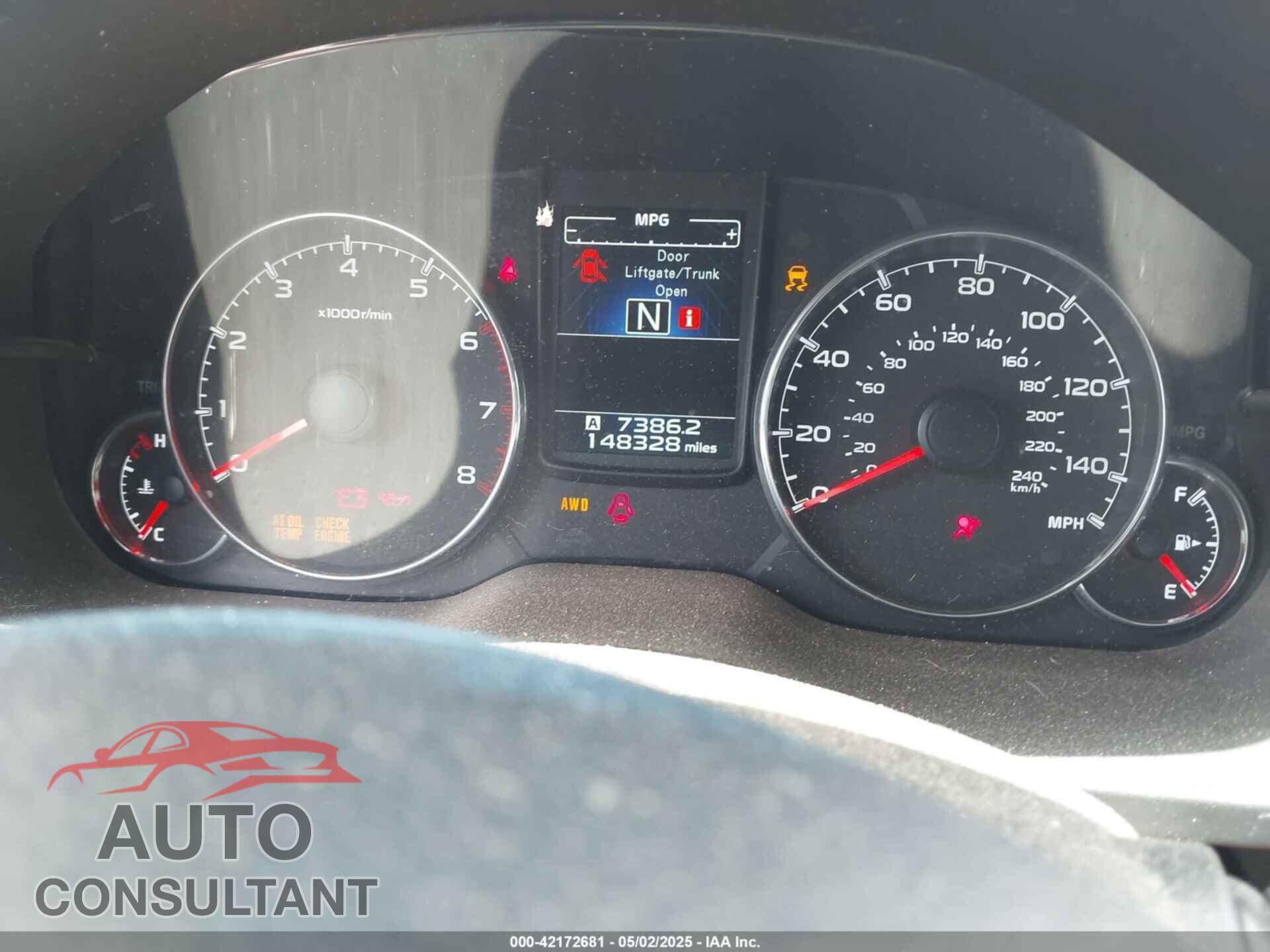 SUBARU OUTBACK 2013 - 4S4BRBLC7D3232868