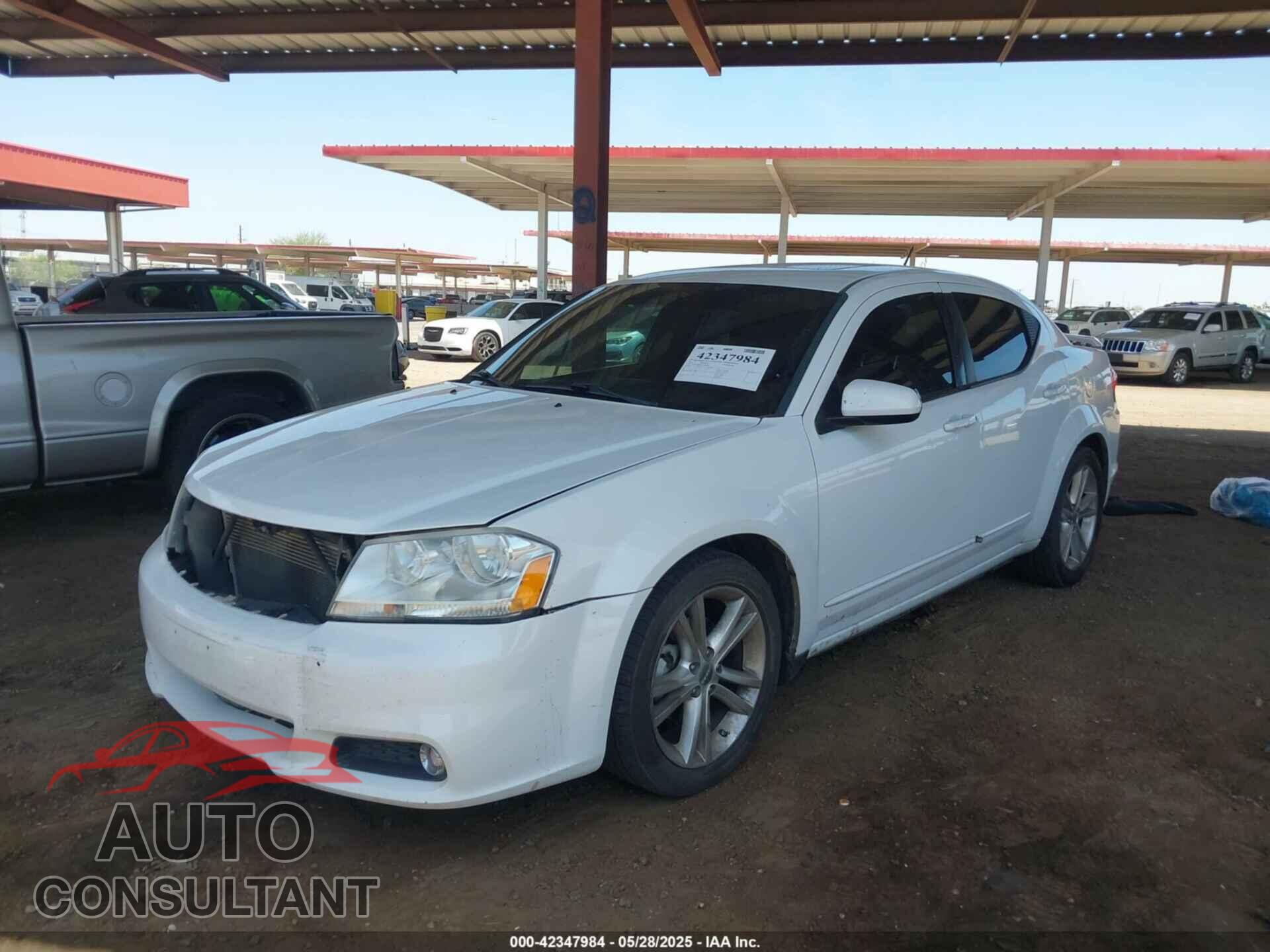 DODGE AVENGER 2012 - 1C3CDZEG6CN309916
