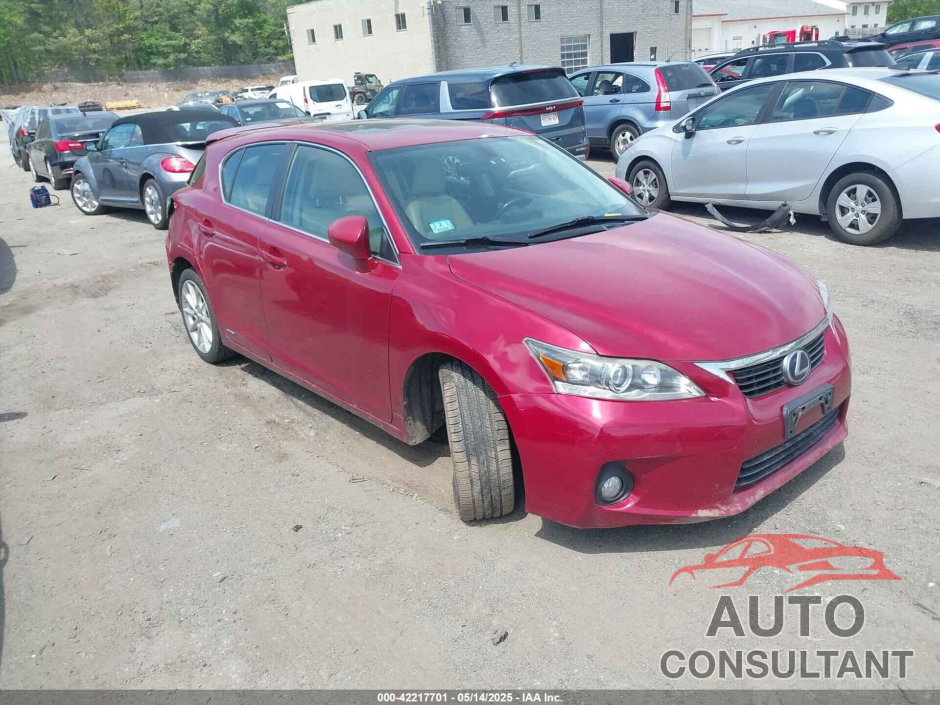 LEXUS CT 200H 2013 - JTHKD5BH1D2170258