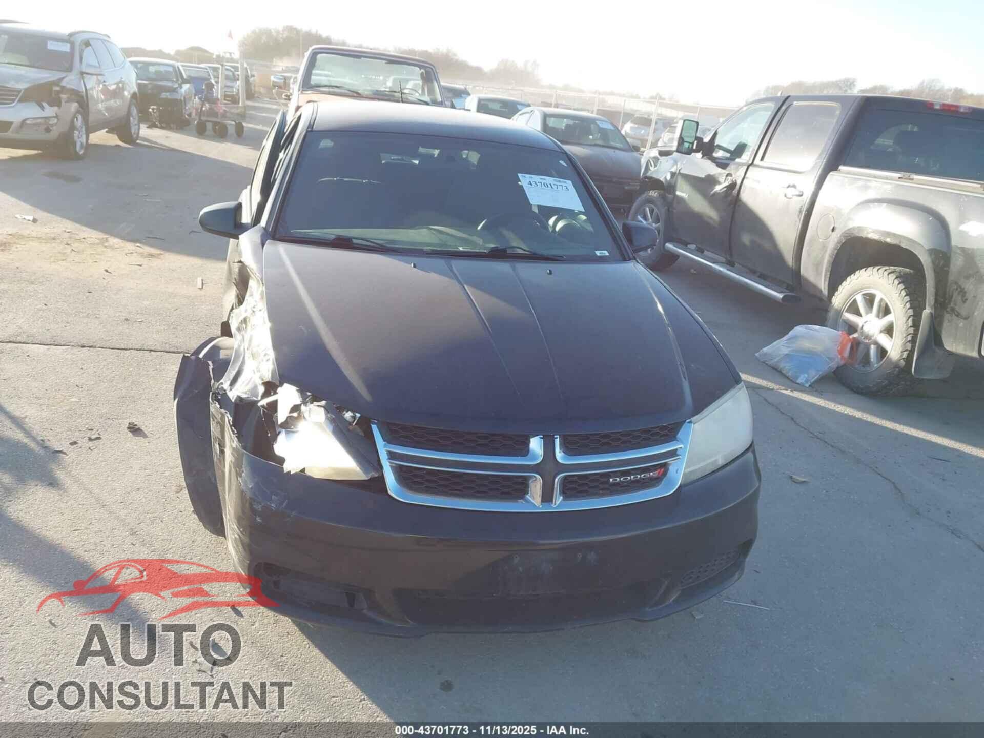 DODGE AVENGER 2013 - 1C3CDZAG8DN587630