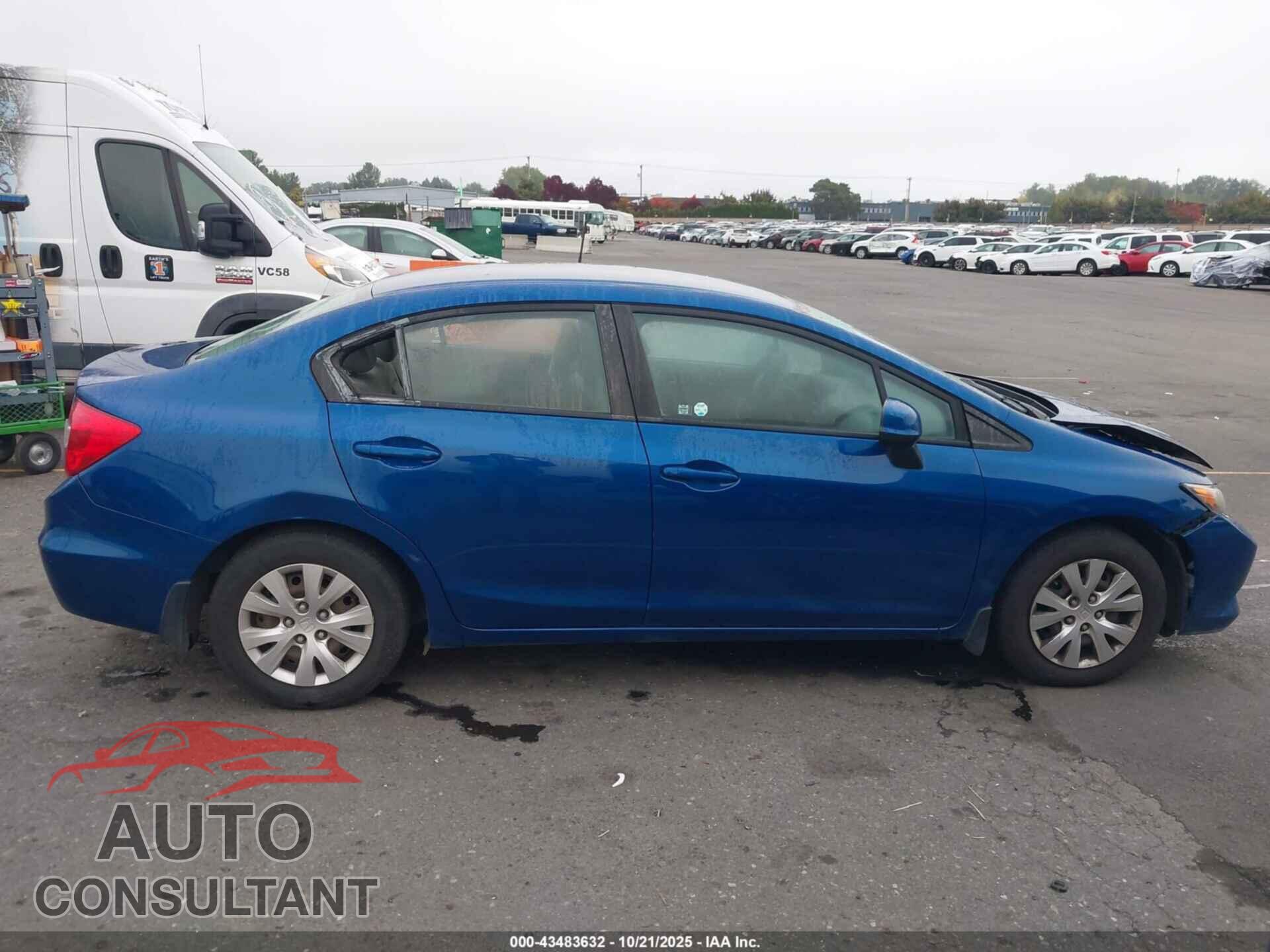 HONDA CIVIC 2012 - 19XFB2F58CE357229