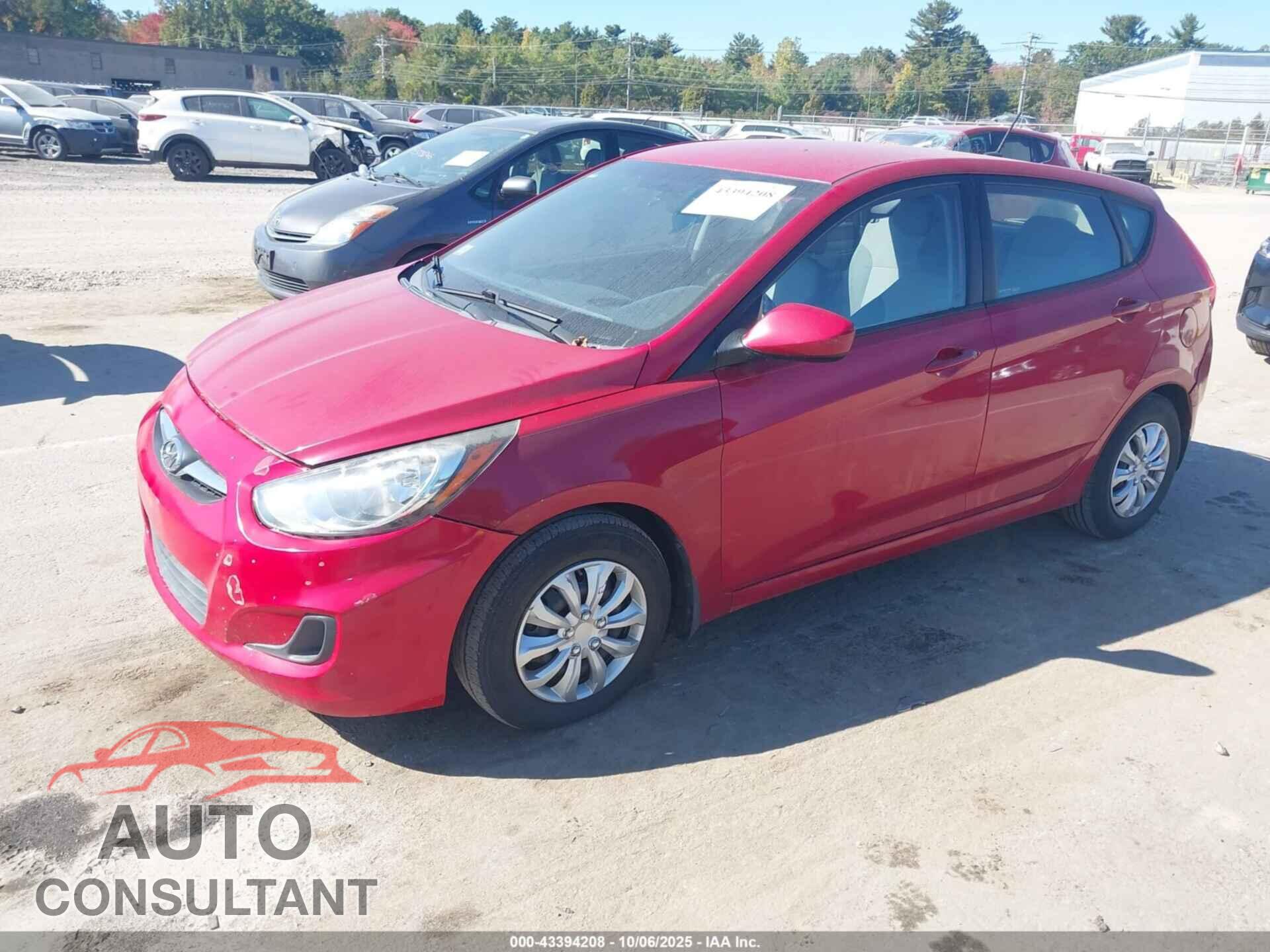 HYUNDAI ACCENT 2012 - KMHCT5AE1CU036283