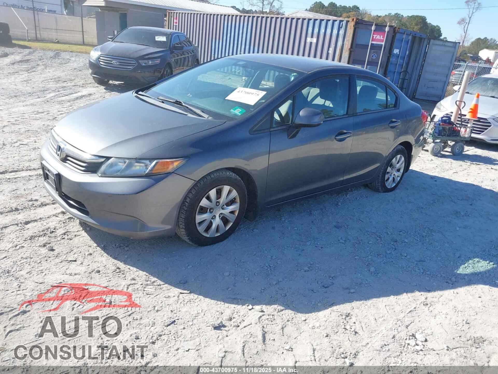 HONDA CIVIC 2012 - 19XFB2F55CE364073