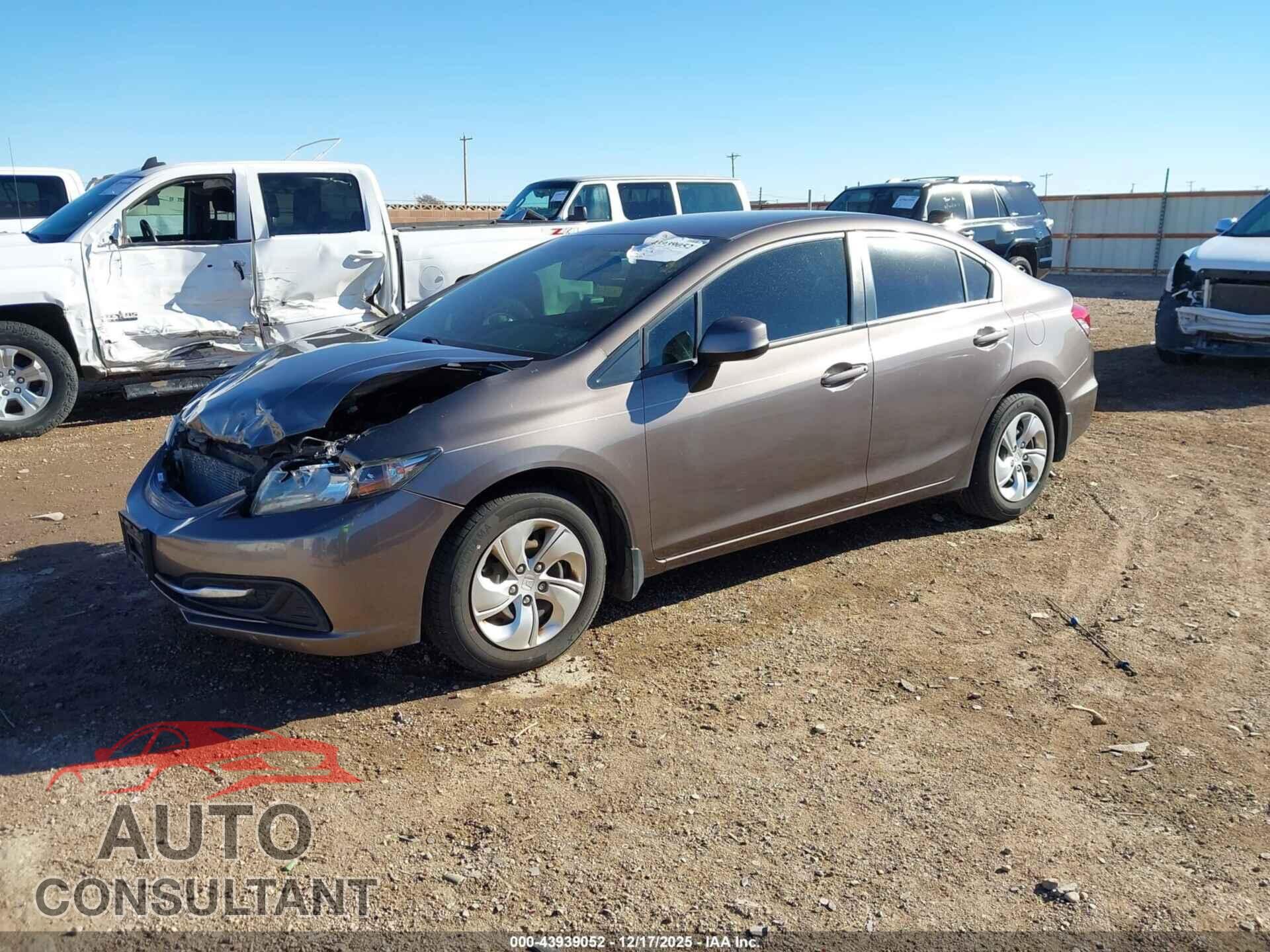 HONDA CIVIC 2013 - 2HGFB2F57DH558546