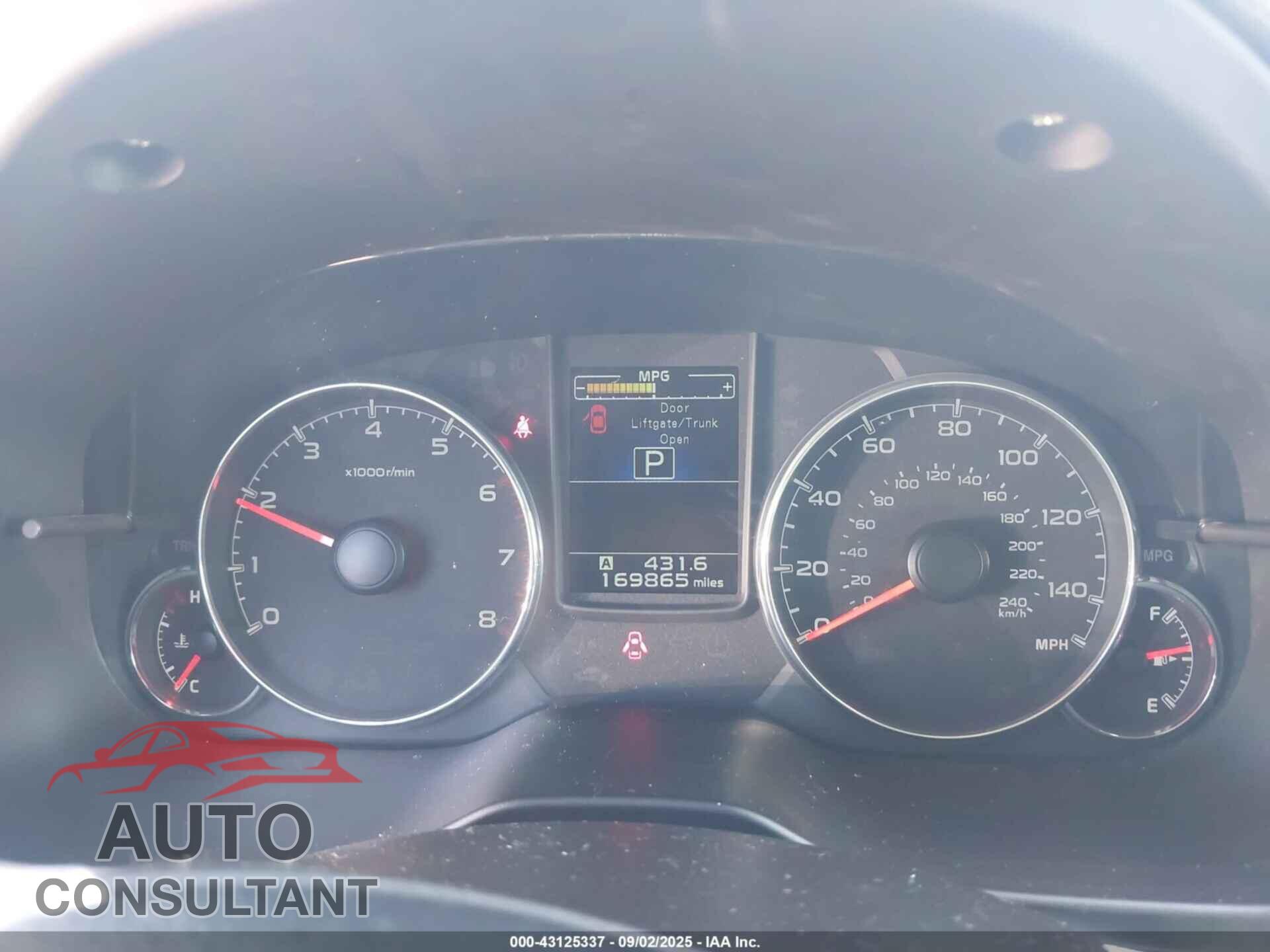 SUBARU OUTBACK 2014 - 4S4BRBLC4E3236412