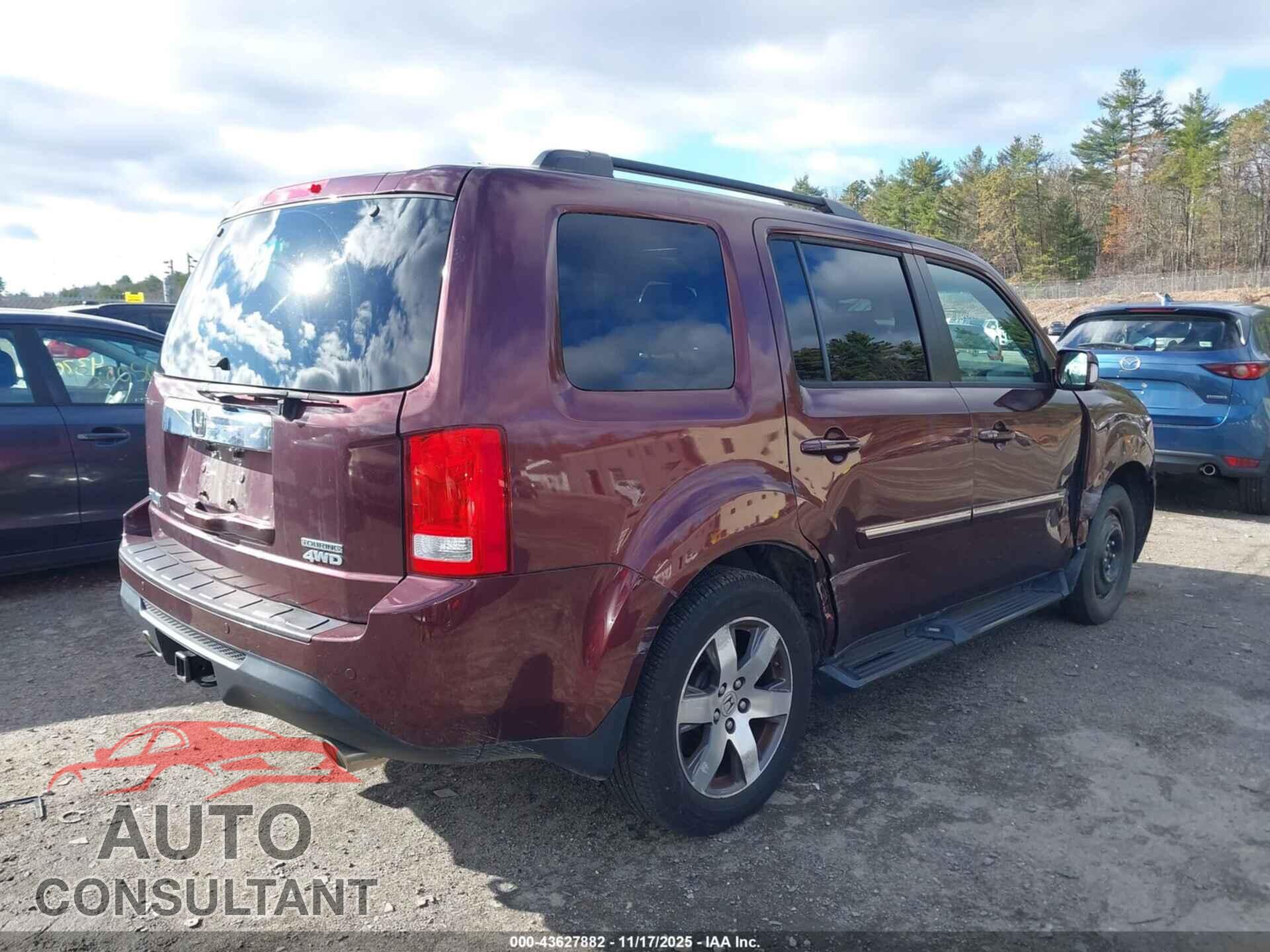 HONDA PILOT 2012 - 5FNYF4H92CB014869
