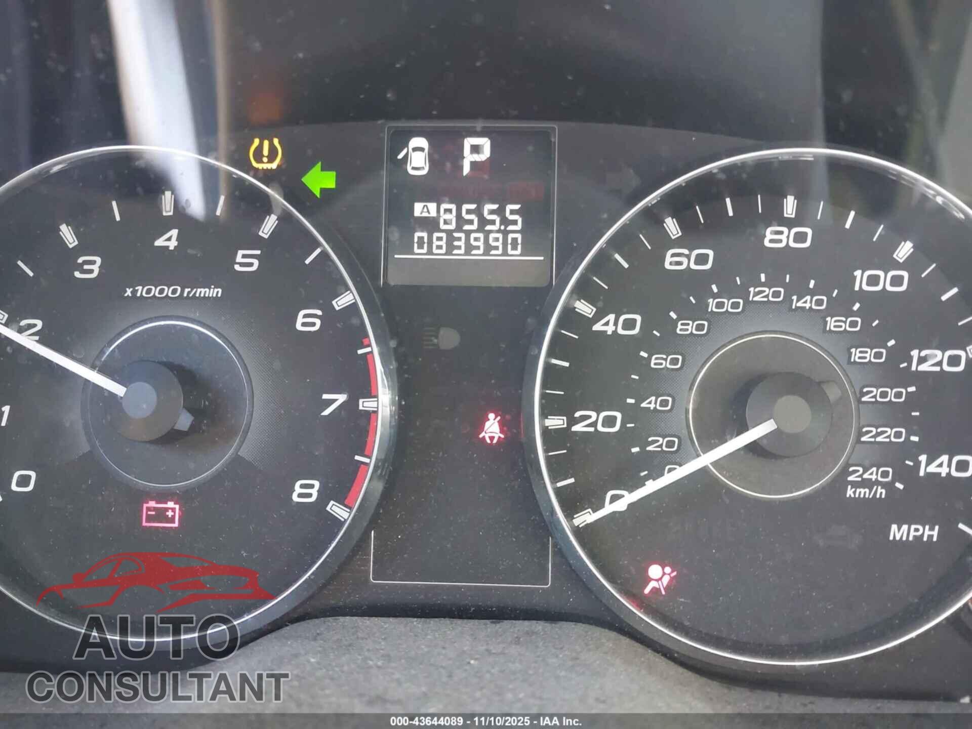 SUBARU LEGACY 2012 - 4S3BMCA60C3043483