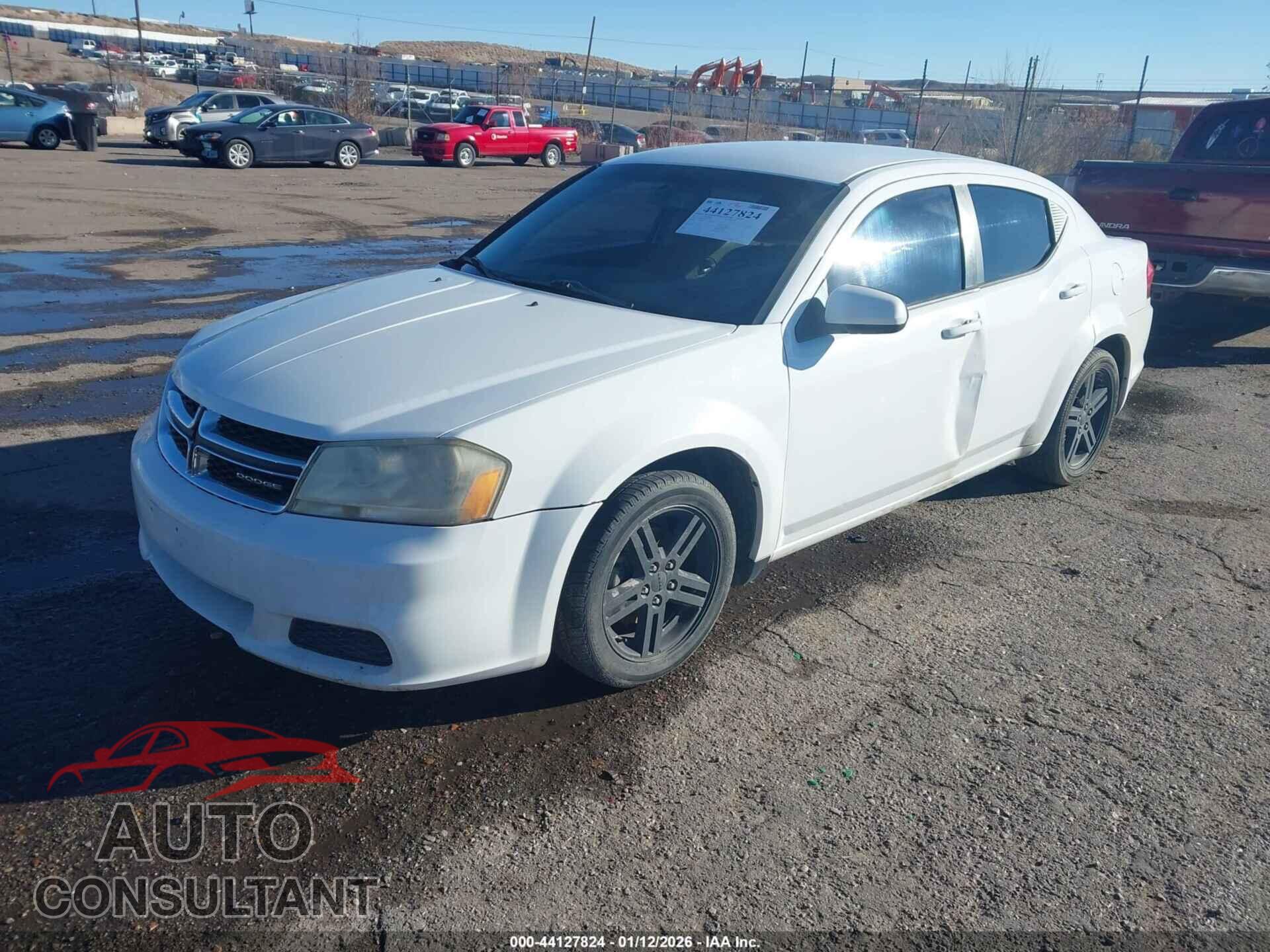 DODGE AVENGER 2012 - 1C3CDZCB9CN147724