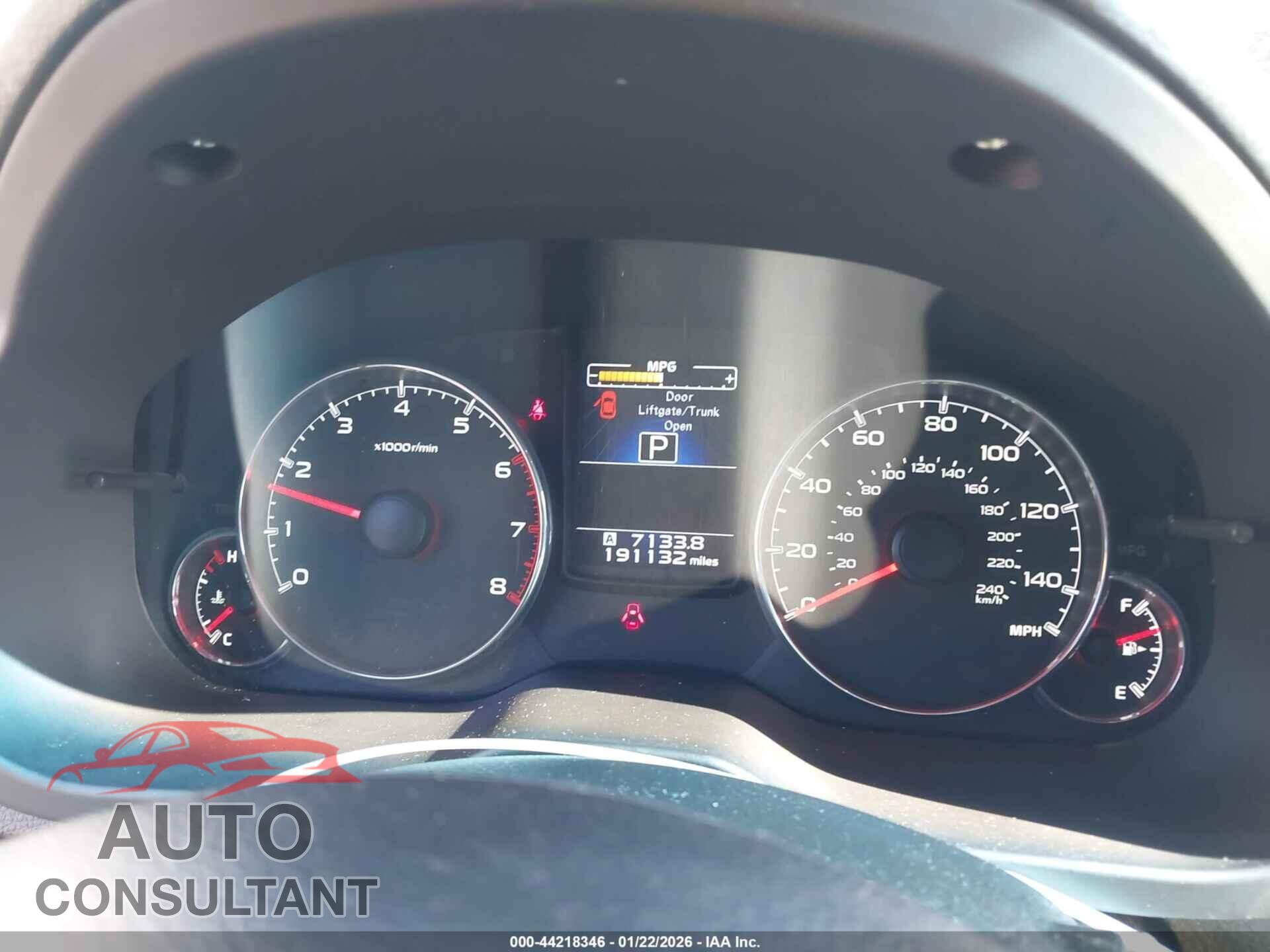 SUBARU OUTBACK 2014 - 4S4BRBLC2E3327162