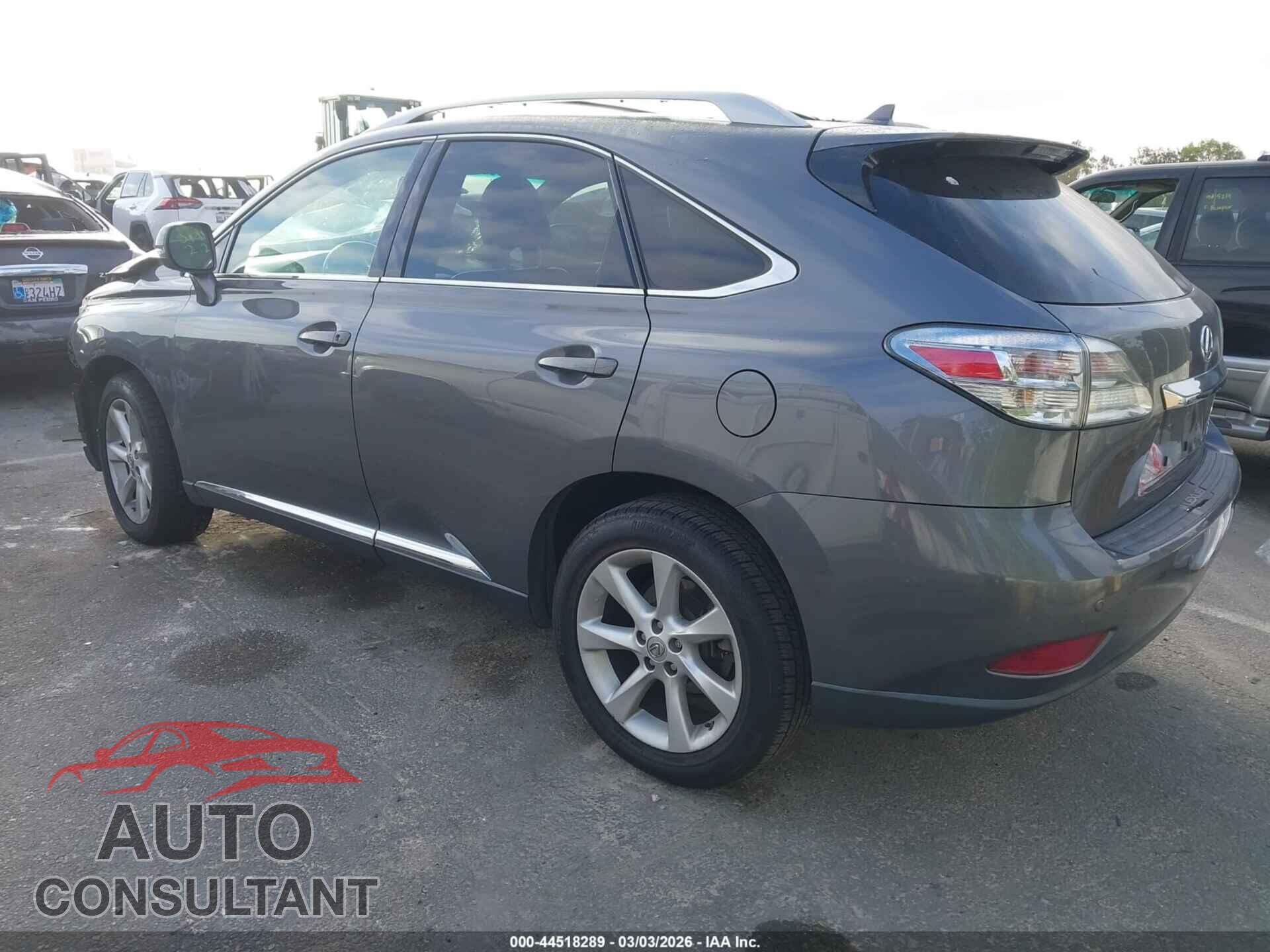 LEXUS RX 350 2012 - 2T2BK1BA3CC123960