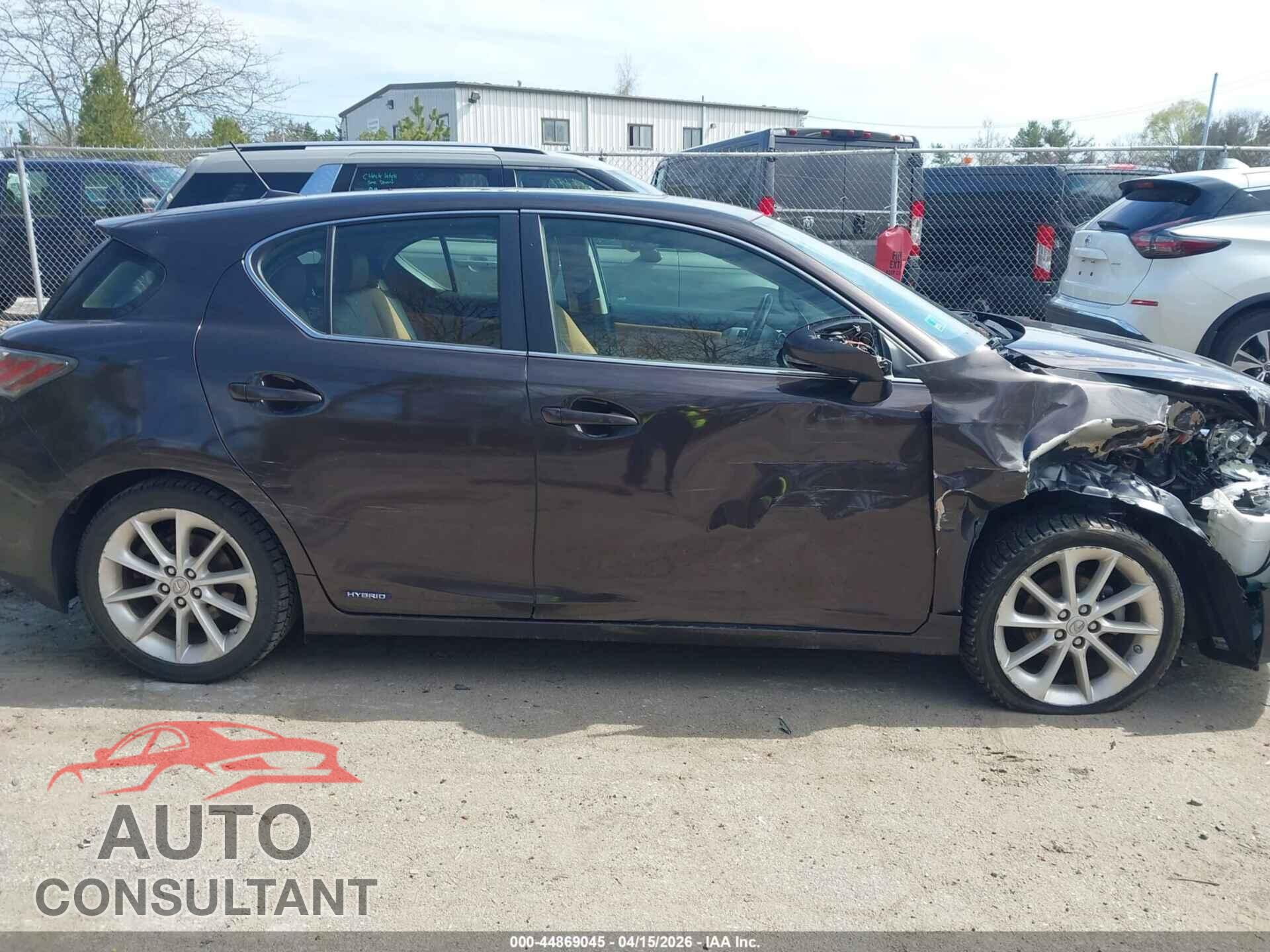 LEXUS CT 200H 2012 - JTHKD5BHXC2080458