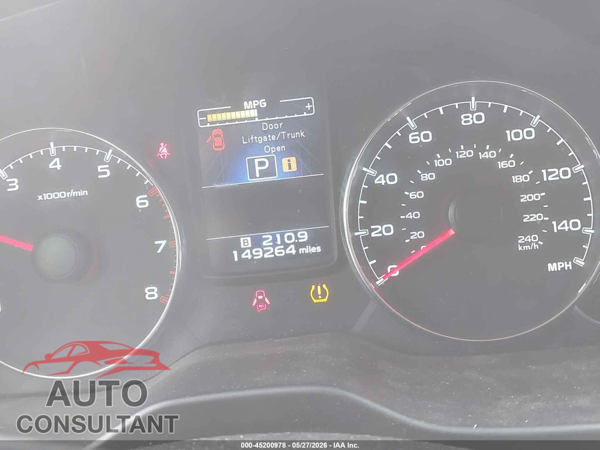 SUBARU OUTBACK 2013 - 4S4BRBKC3D3292261