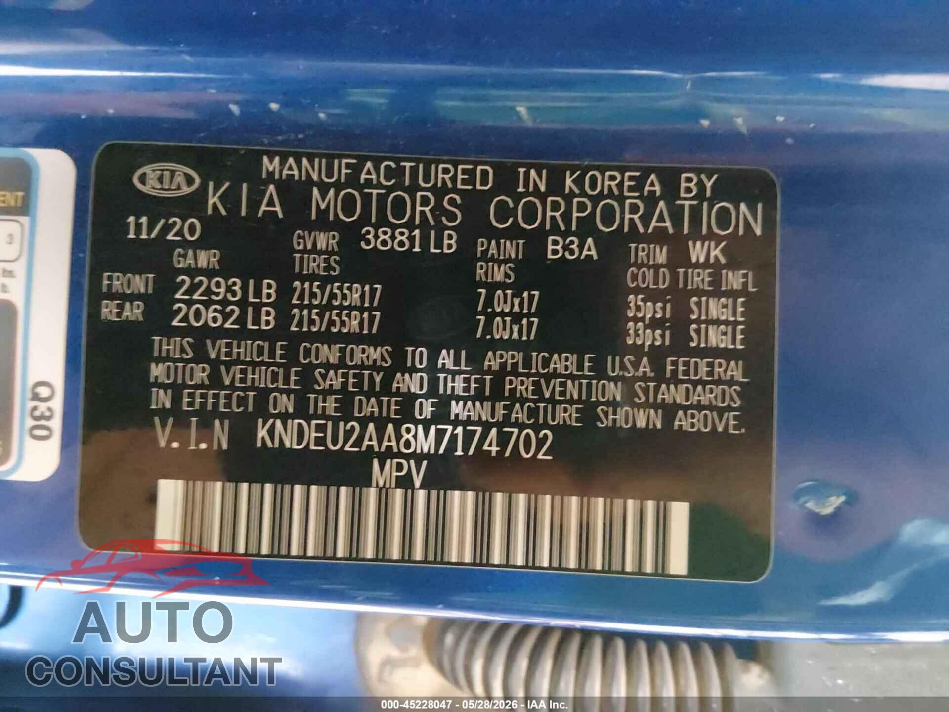 KIA SELTOS 2021 - KNDEU2AA8M7174702