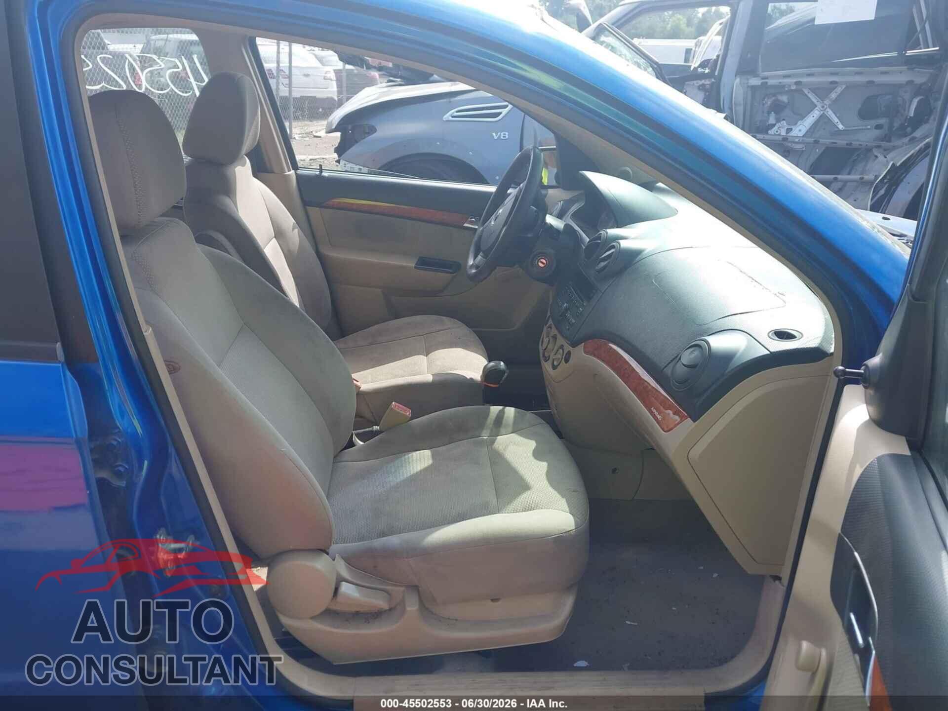 CHEVROLET AVEO 2011 - KL1TD5DE0BB215459