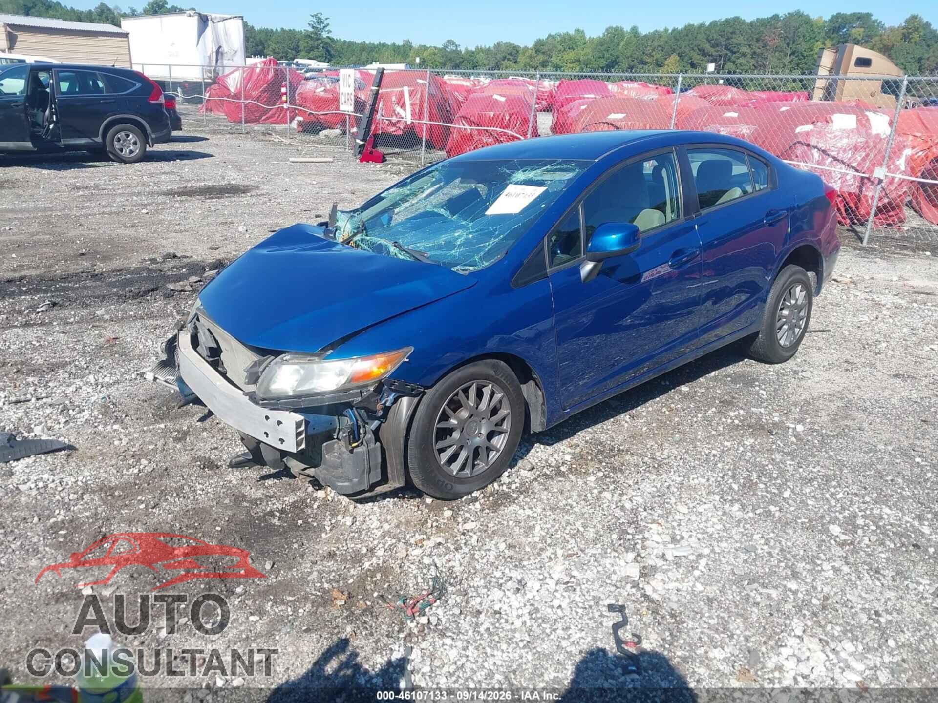 HONDA CIVIC 2012 - 19XFB2F58CE321606
