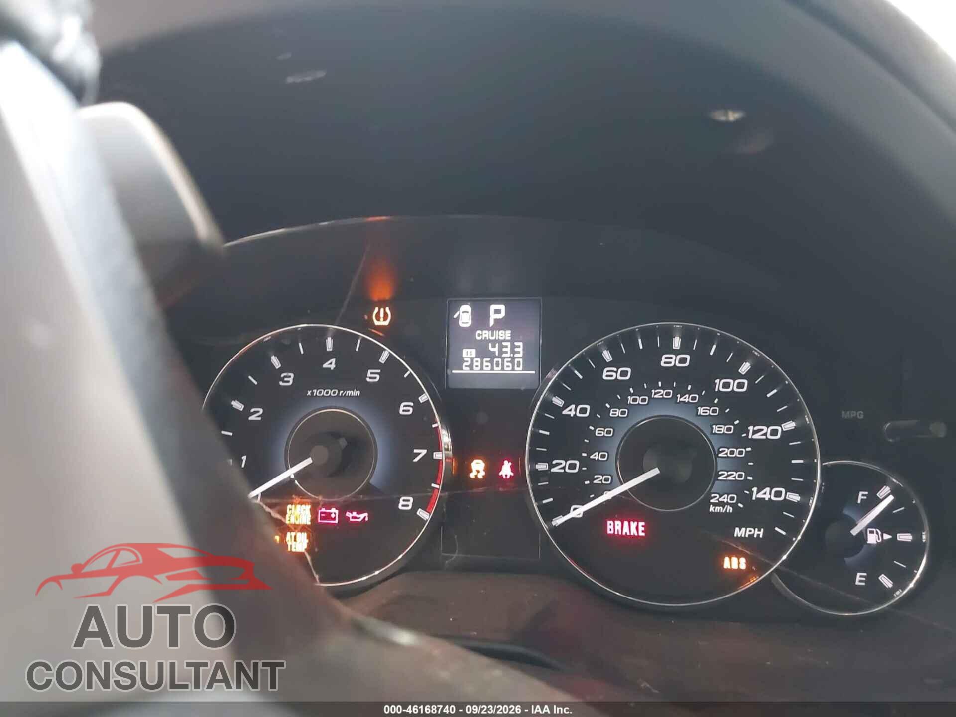SUBARU OUTBACK 2012 - 4S4BRBKC8C3227145