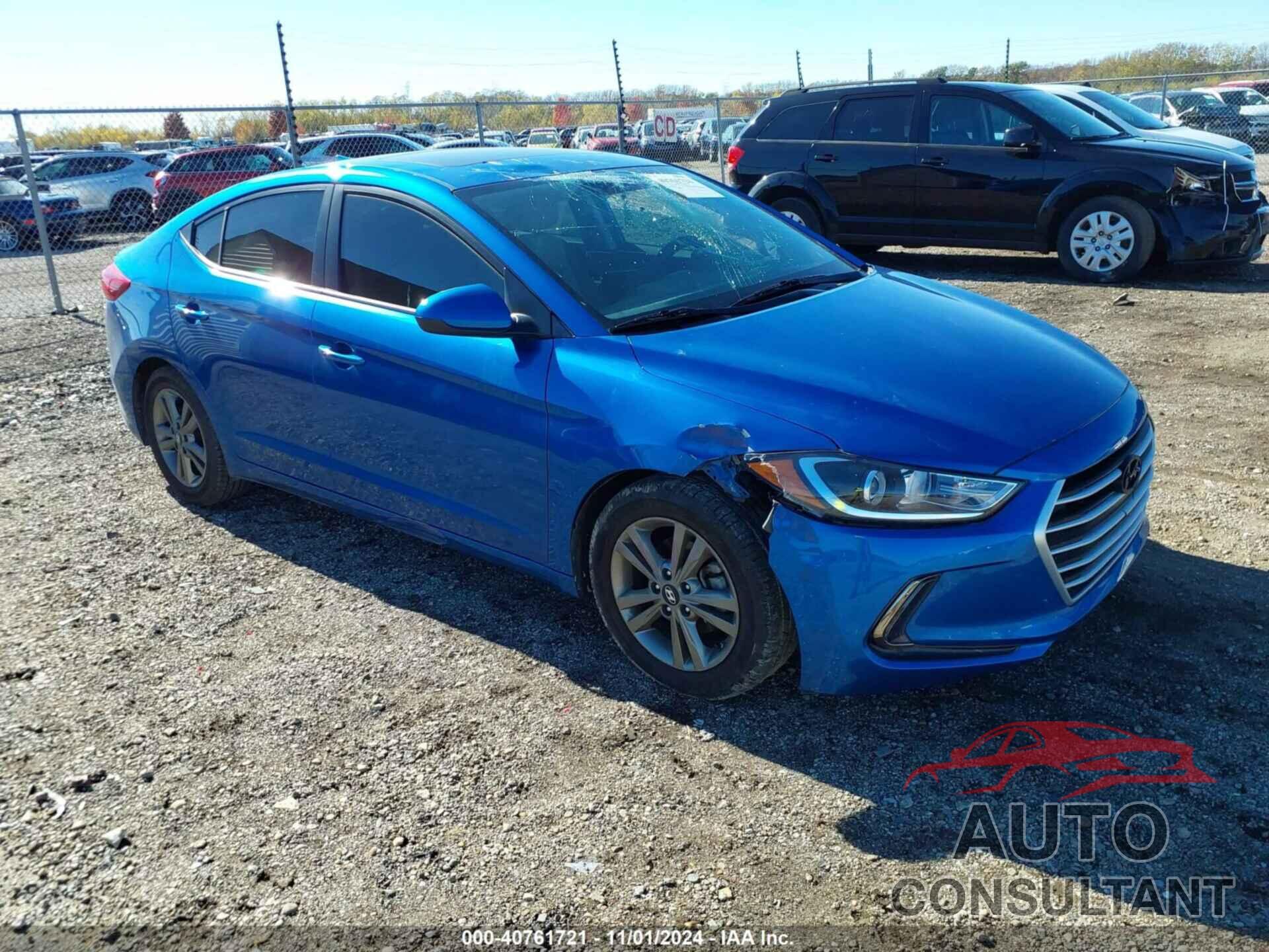 HYUNDAI ELANTRA 2018 - 5NPD84LF6JH307663