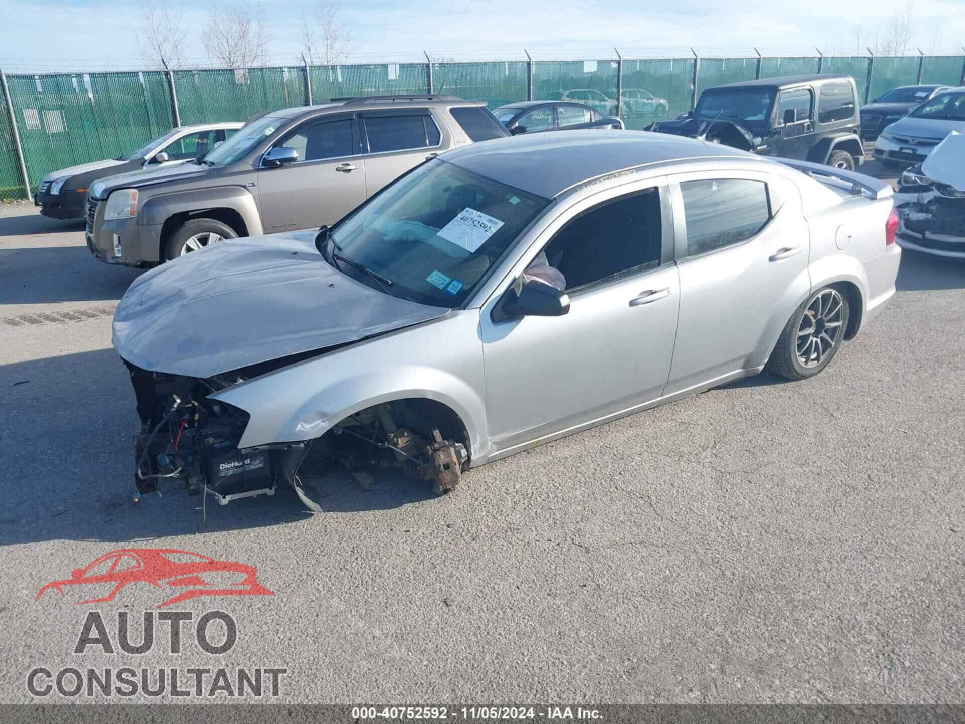 DODGE AVENGER 2013 - 1C3CDZAG5DN771522
