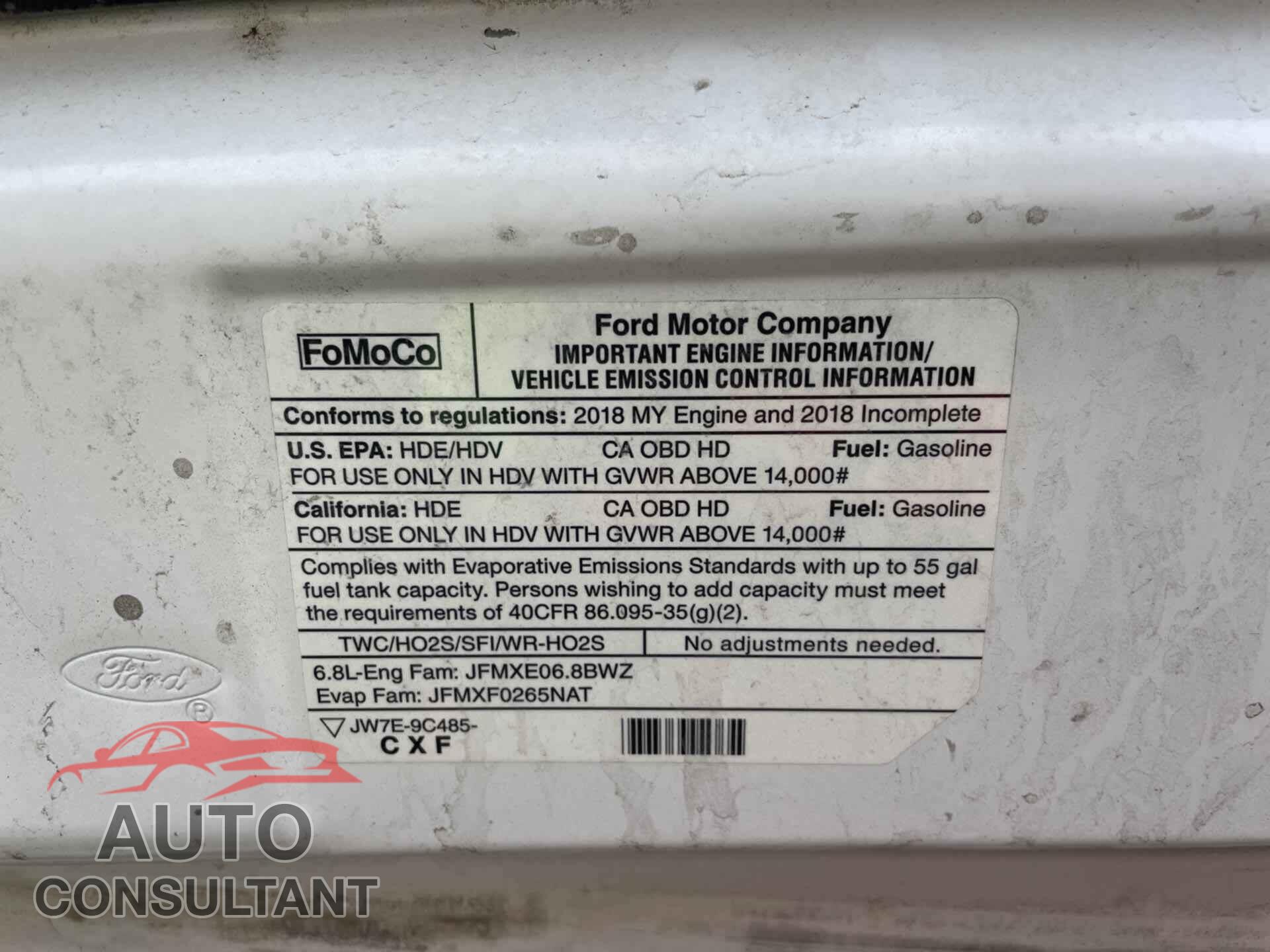 FORD ECONOLINE 2018 - 1FDXE4FS2JDC33299