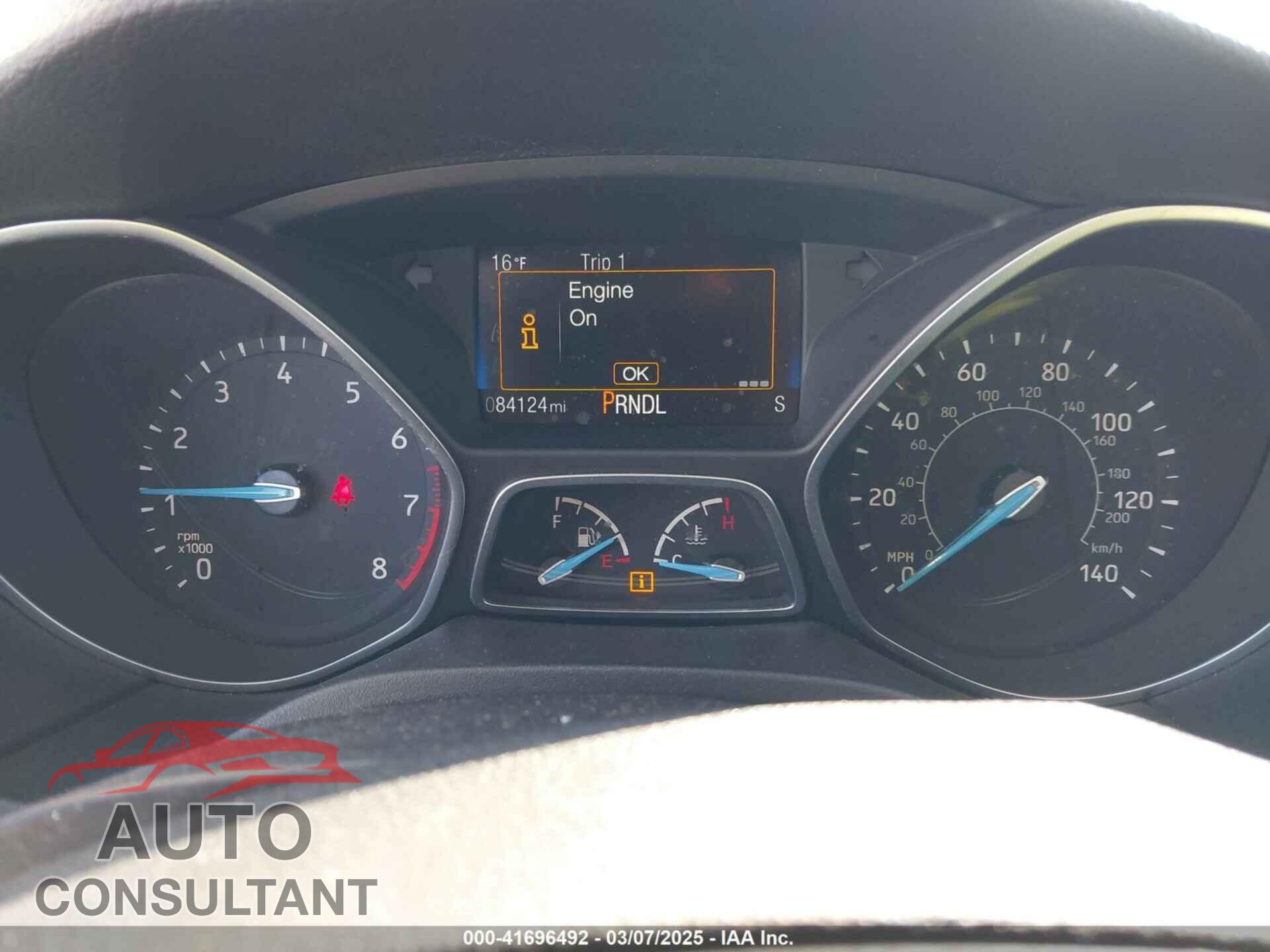 FORD FOCUS 2017 - 1FADP3F21HL246837