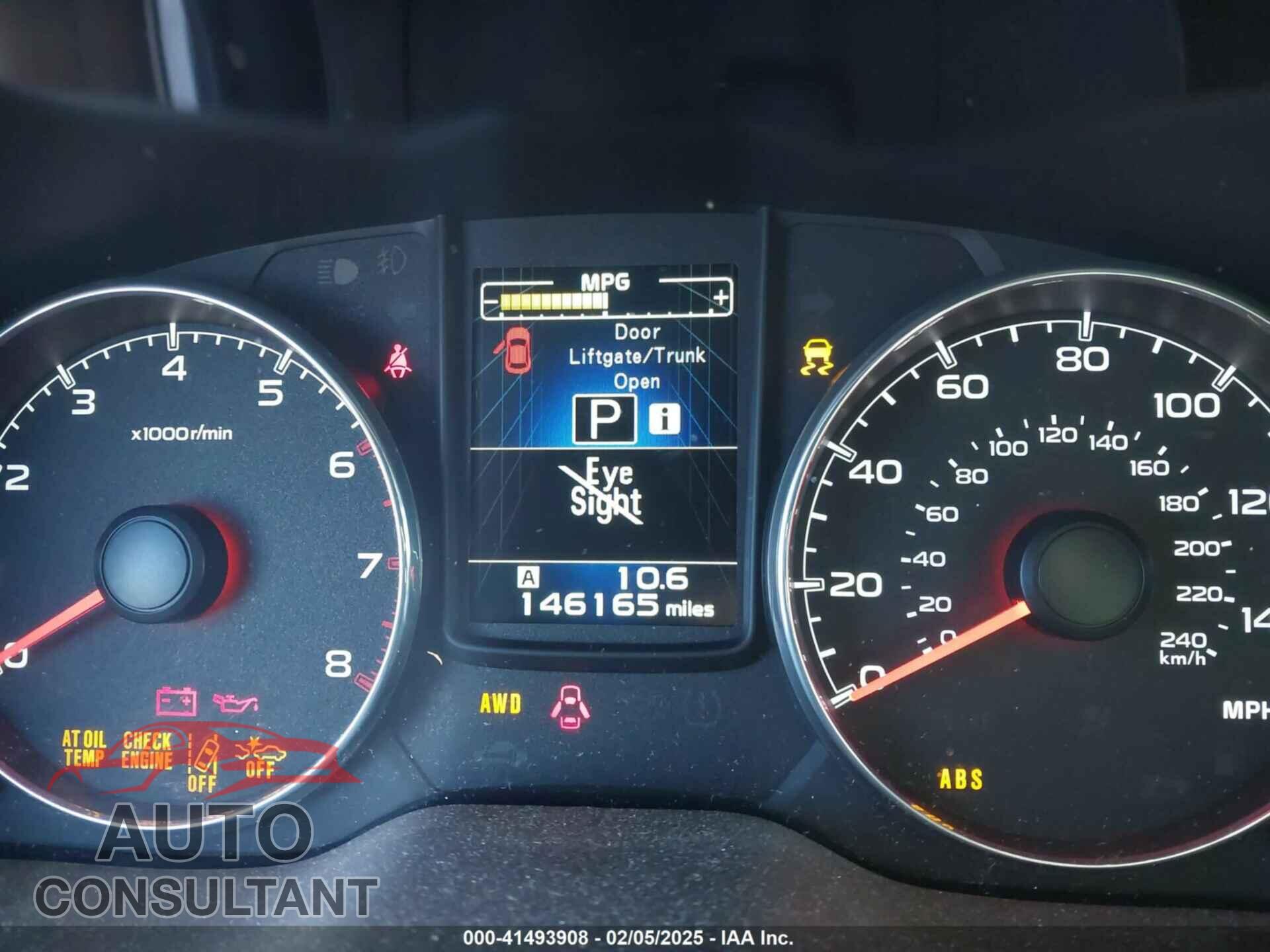 SUBARU OUTBACK 2013 - 4S4BRBPC6D3212718