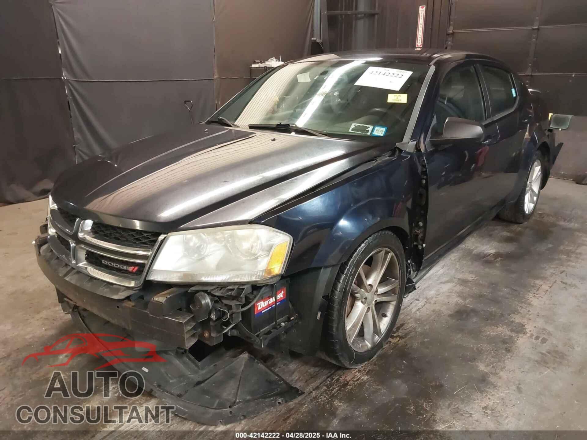 DODGE AVENGER 2012 - 1C3CDZAGXCN287490