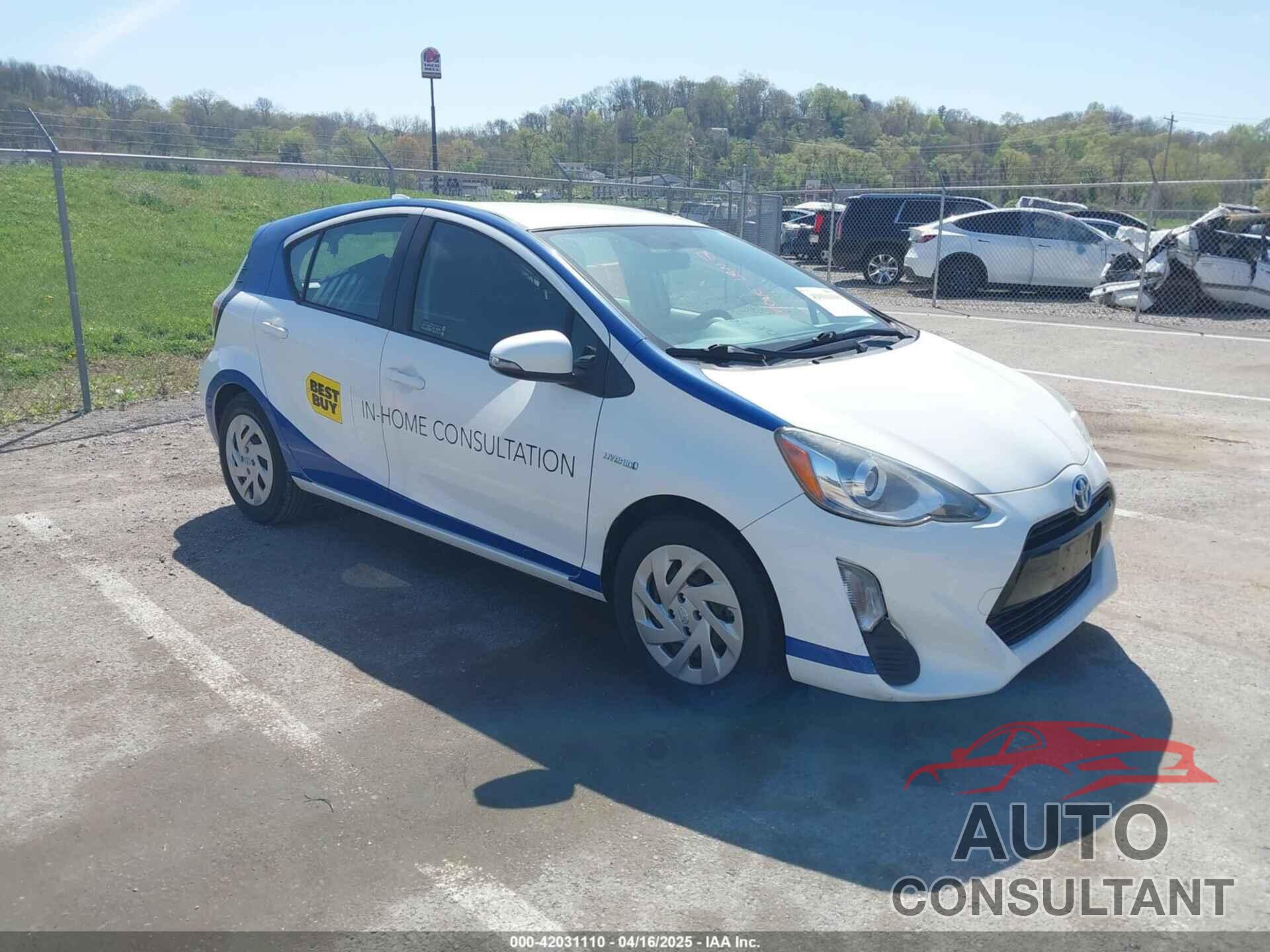 TOYOTA PRIUS C 2016 - JTDKDTB37G1125636