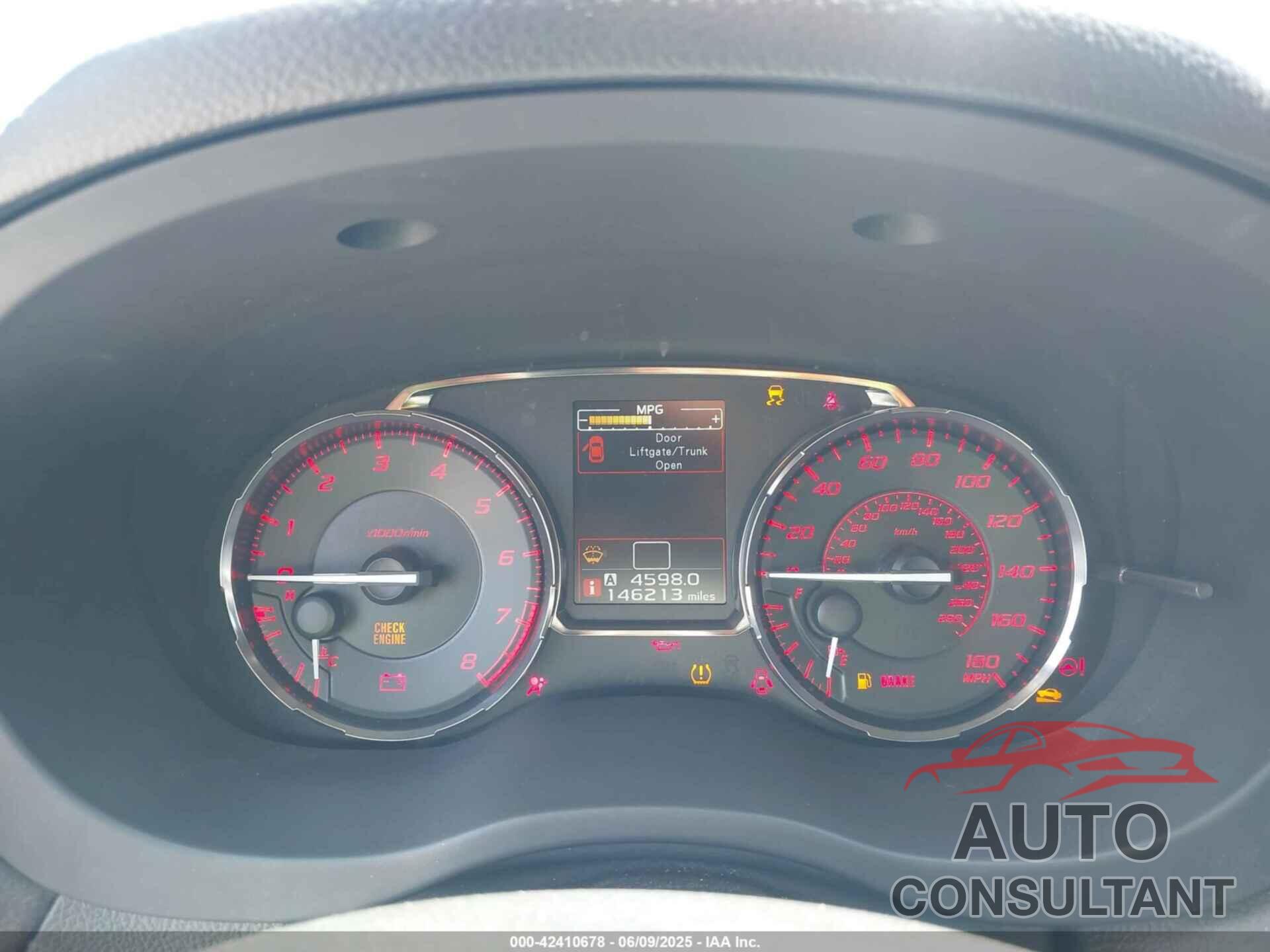 SUBARU WRX 2015 - JF1VA1G60F9803890