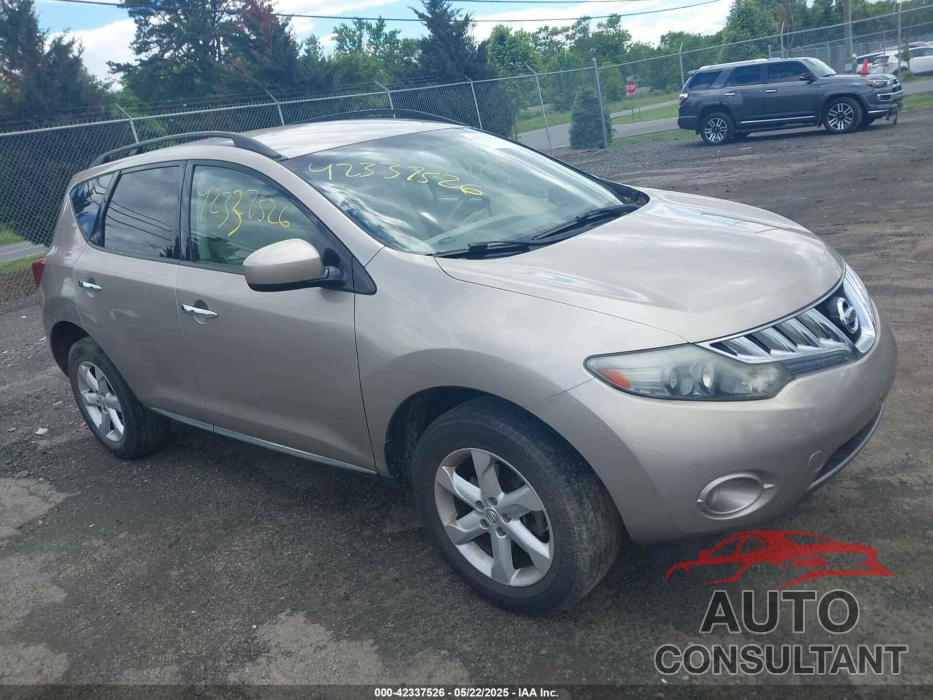 NISSAN MURANO 2010 - JN8AZ1MW5AW129109