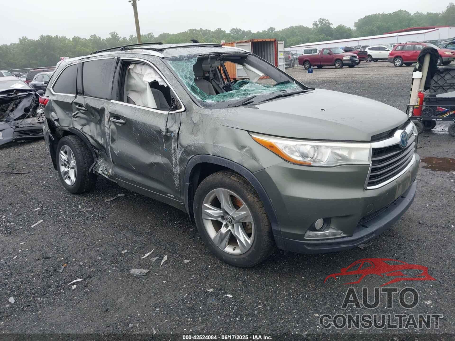 TOYOTA HIGHLANDER HYBRID 2016 - 5TDDCRFH7GS014866