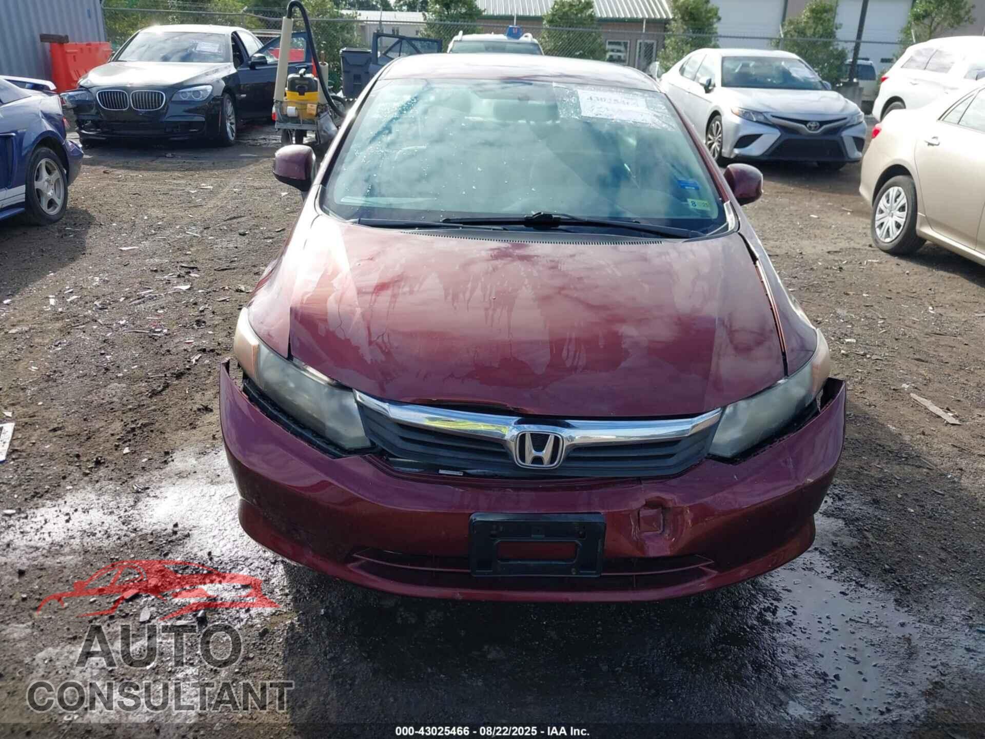 HONDA CIVIC 2012 - 19XFB2F59CE067470