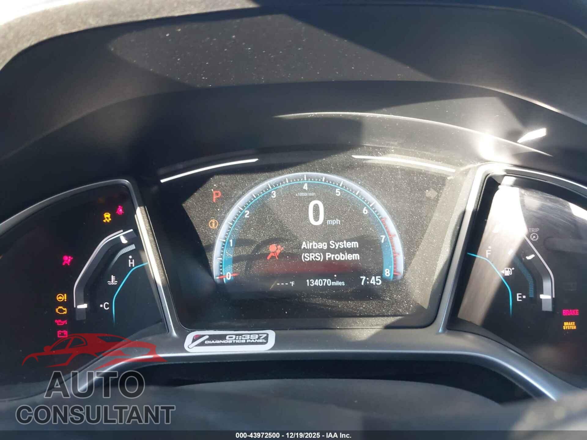 HONDA CIVIC 2017 - 2HGFC3B39HH360175