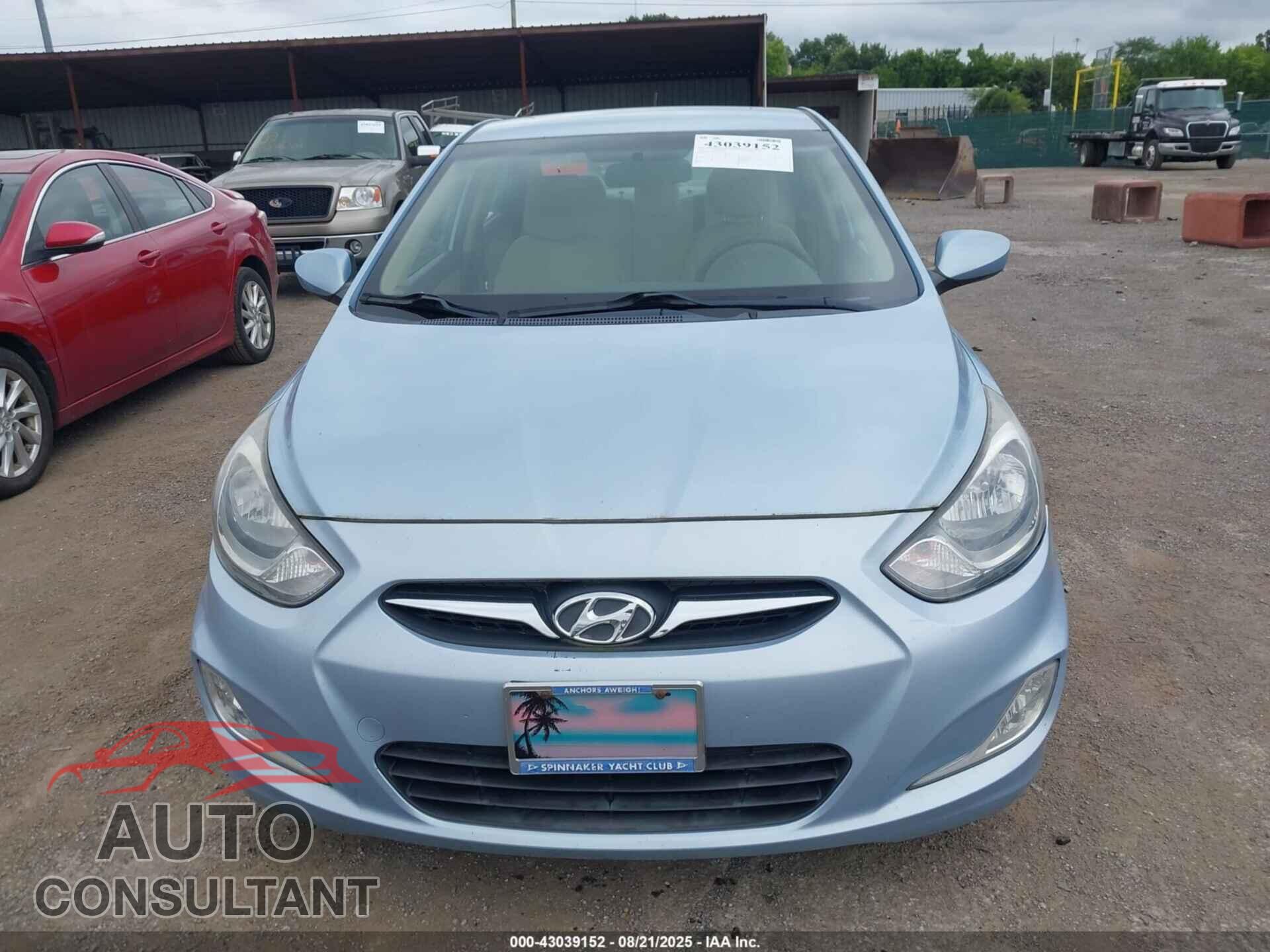 HYUNDAI ACCENT 2012 - KMHCU4AE8CU078795